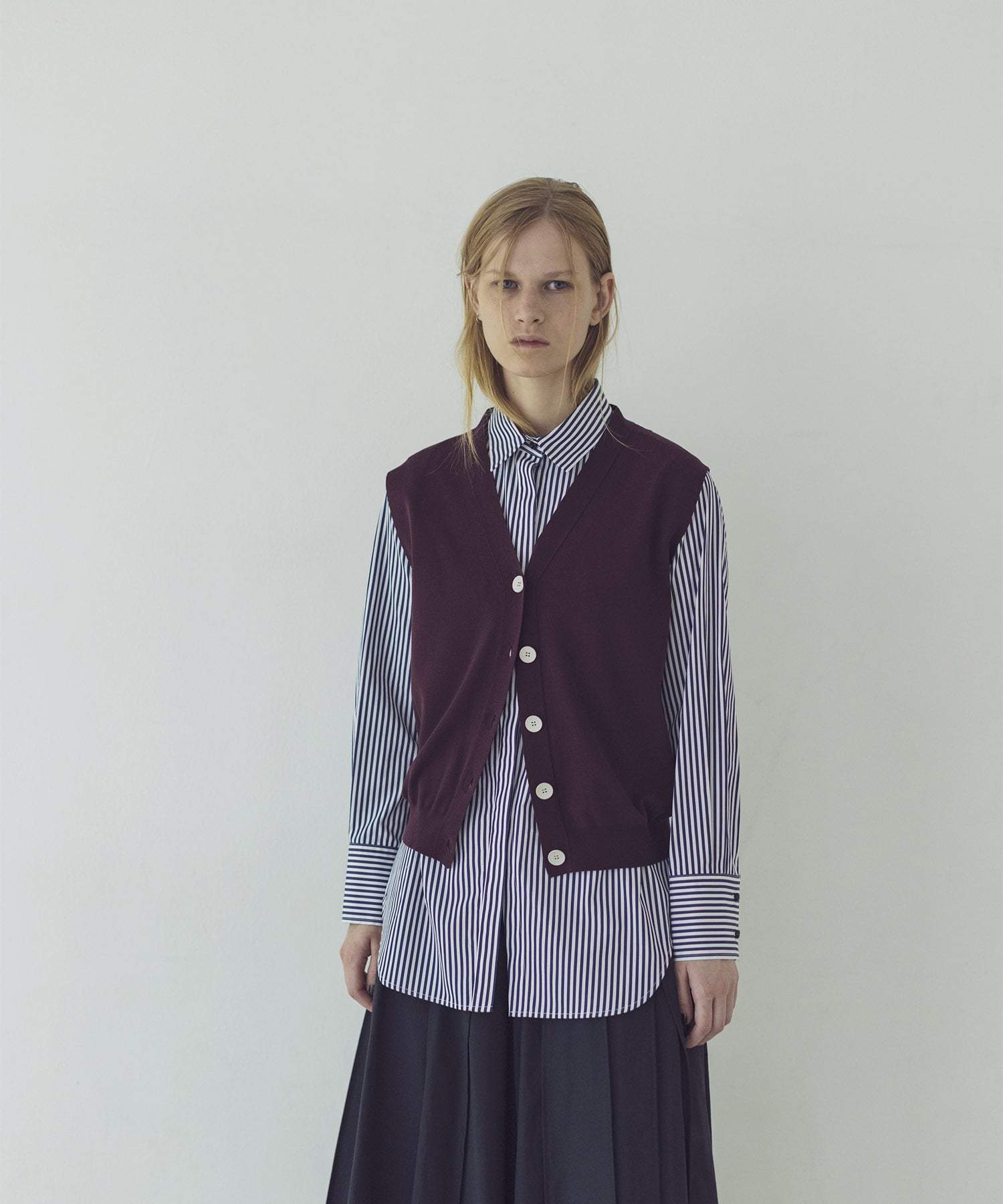 cotton acetate layered vest
