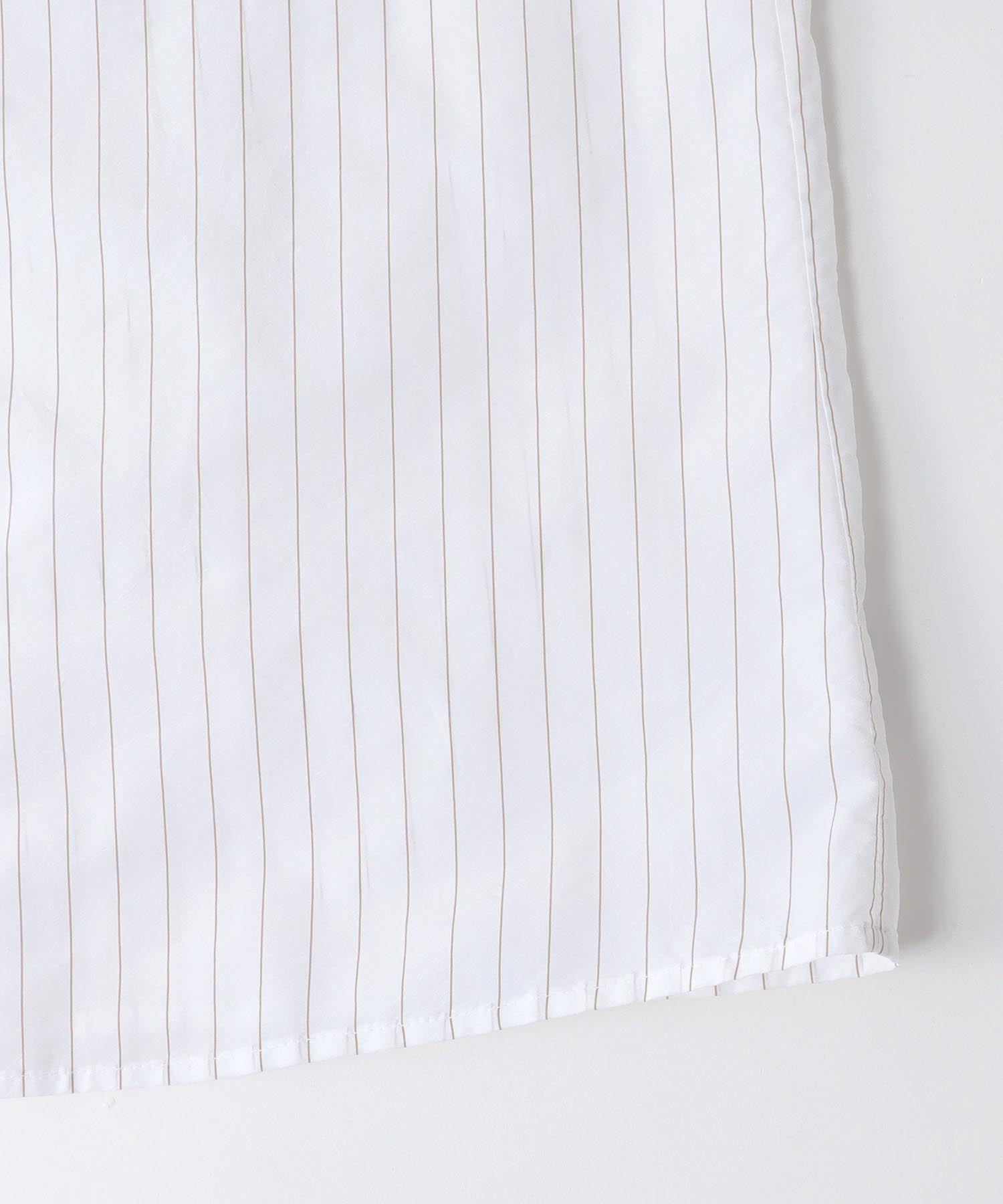 nylon typewriter stripe bow tie blouse