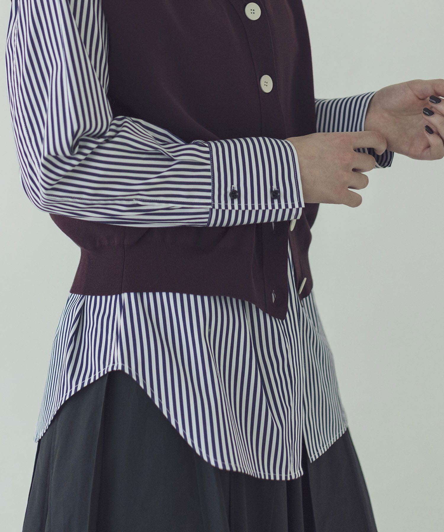 cotton stripe clean shirt