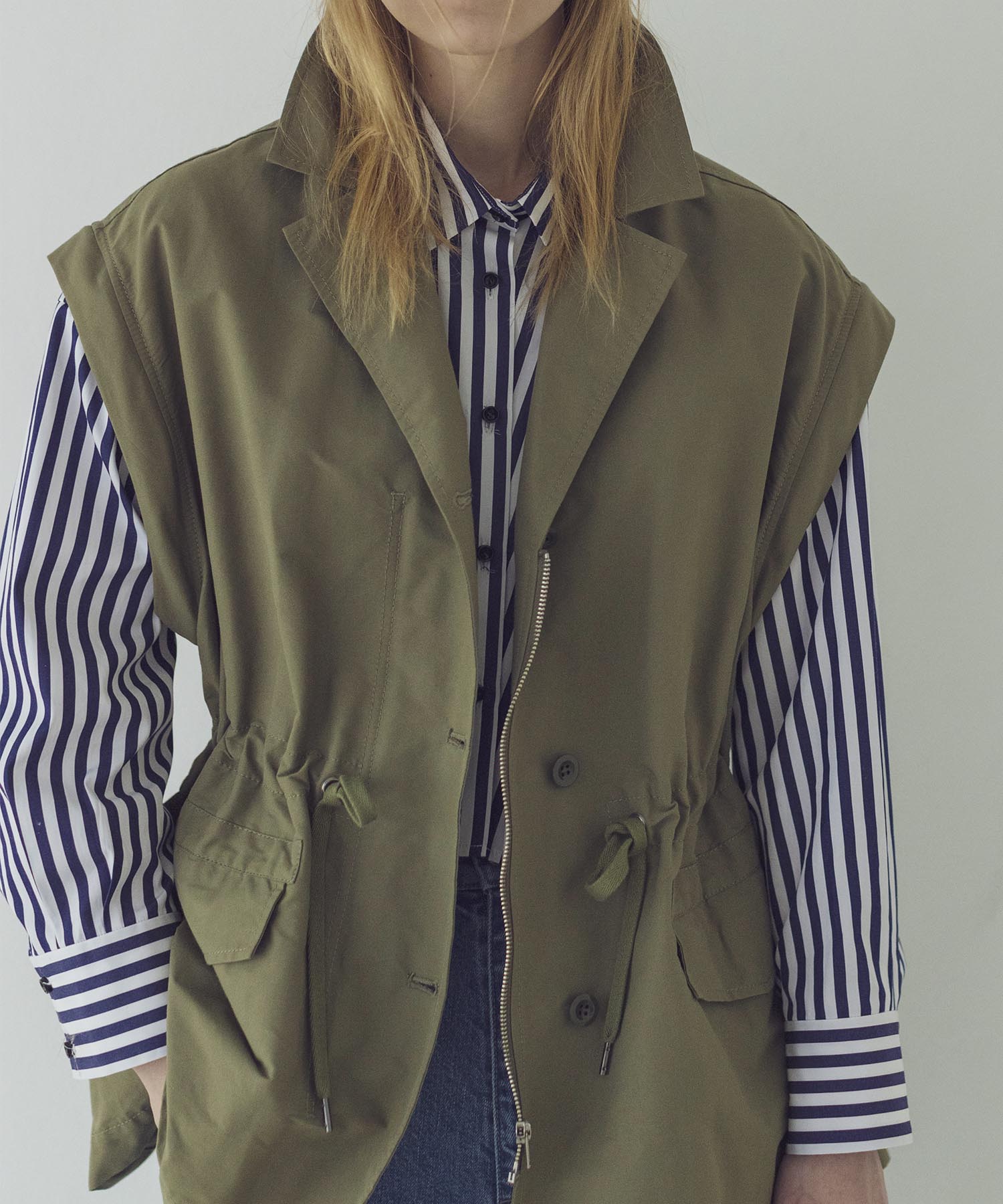 detachable sleeve 2way blouson | AND ON JIONE STORE（アンドオン 