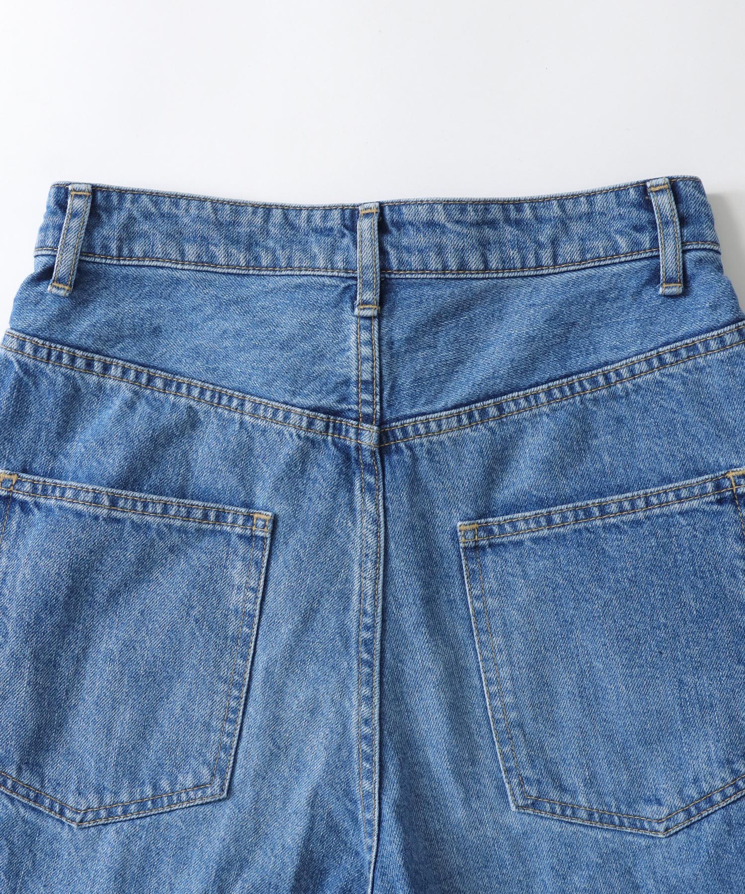 high waist wide straight denim