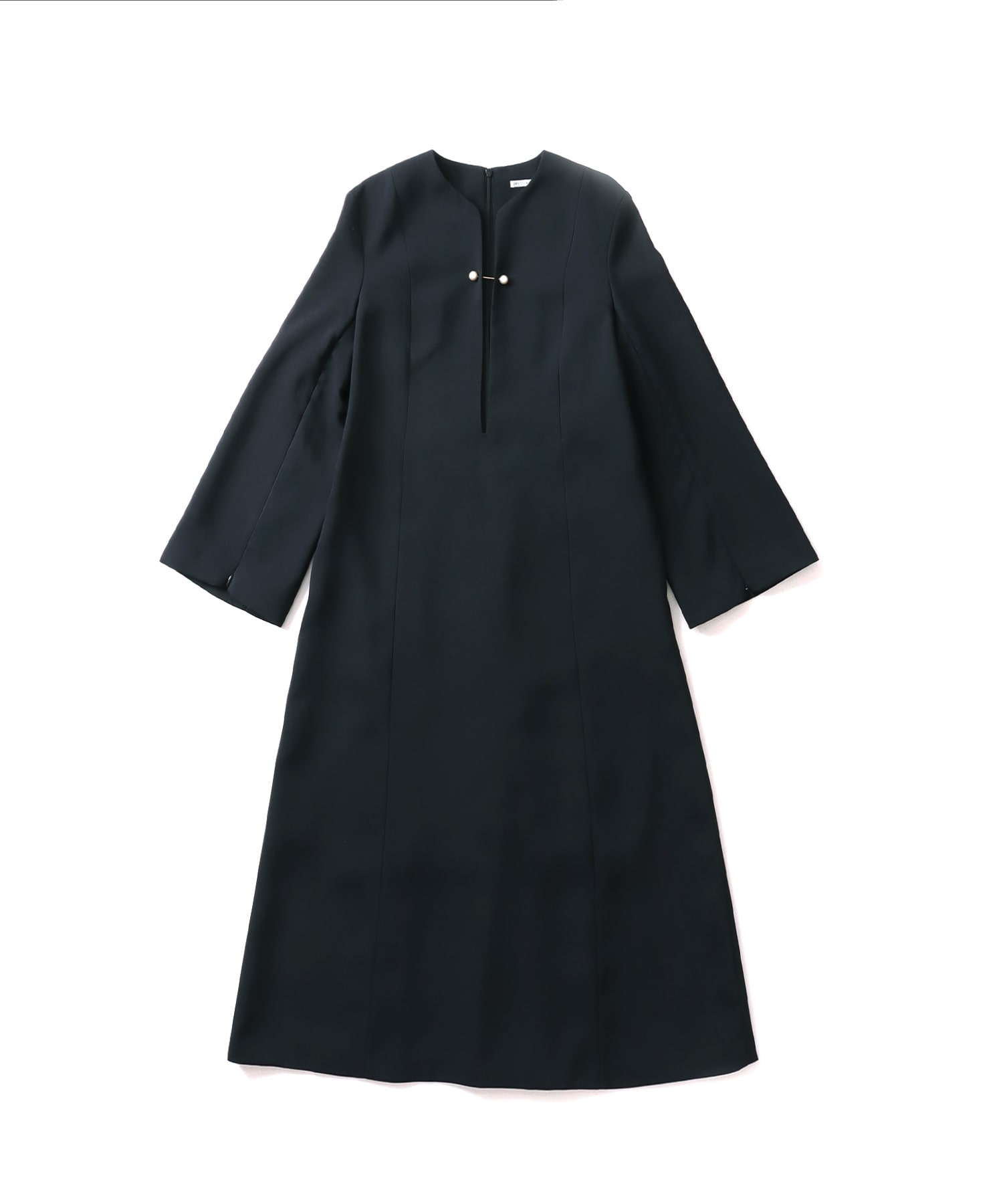 back flare slit sleeve pearl button dress | AND ON JIONE STORE