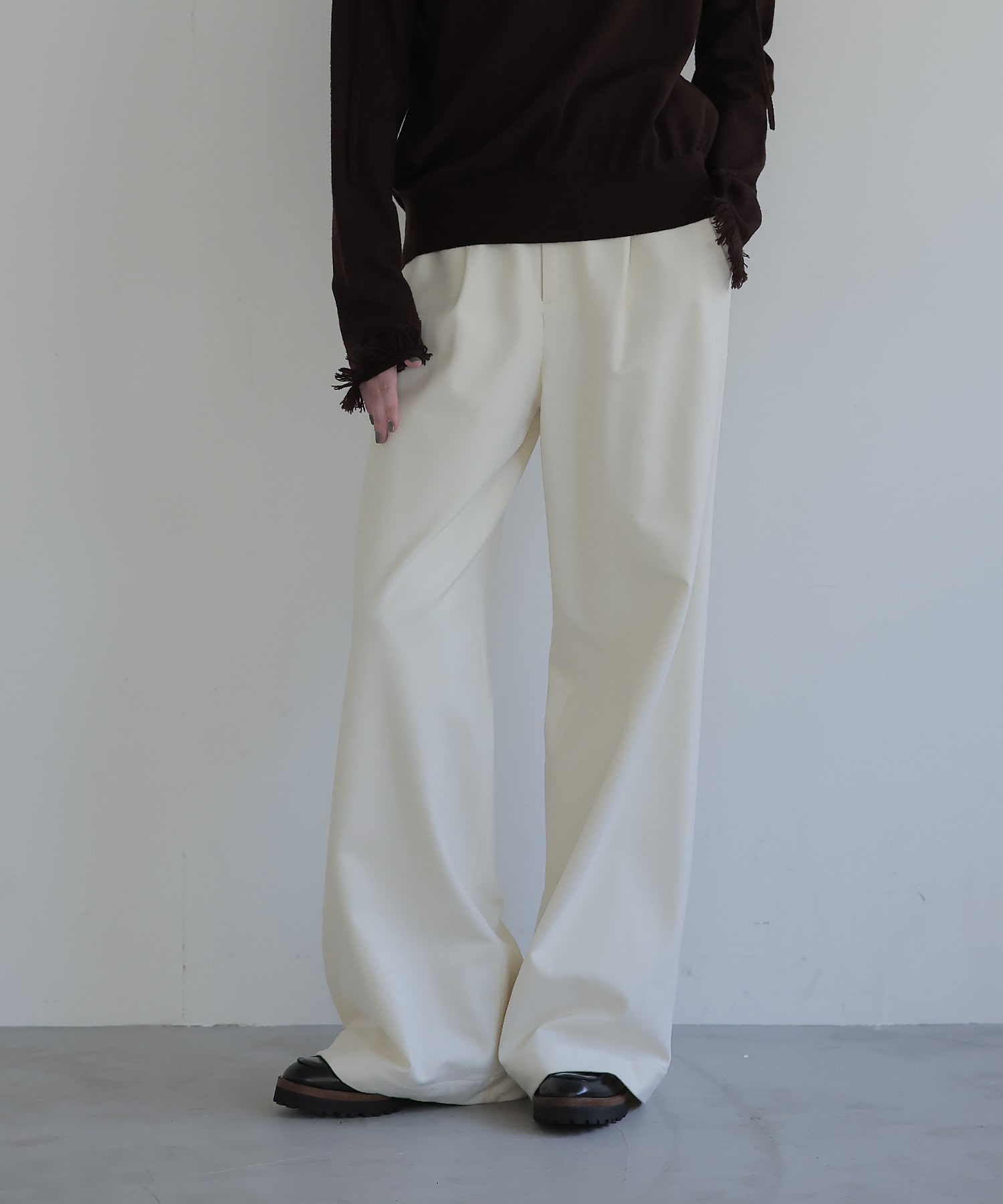 TR both side warm wide pants