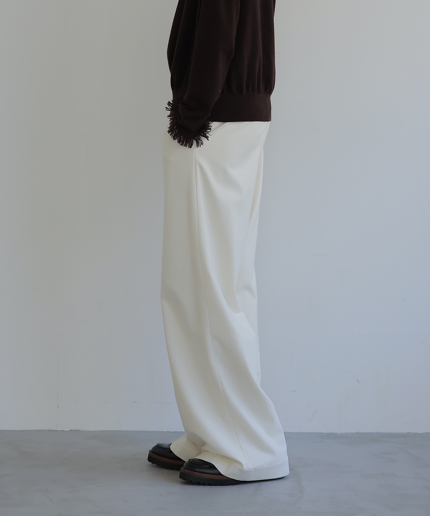 TR both side warm wide pants