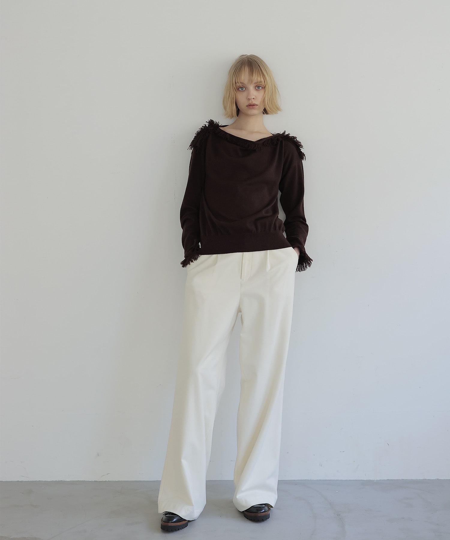 TR both side warm wide pants