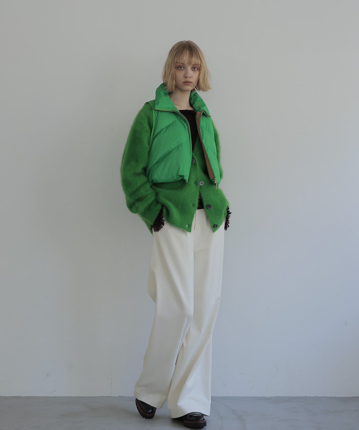 TR both side warm wide pants