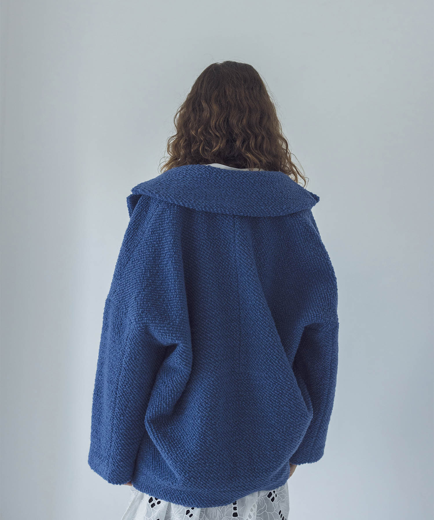roving yarn tweed cocoon coat | AND ON JIONE STORE(アンドオン