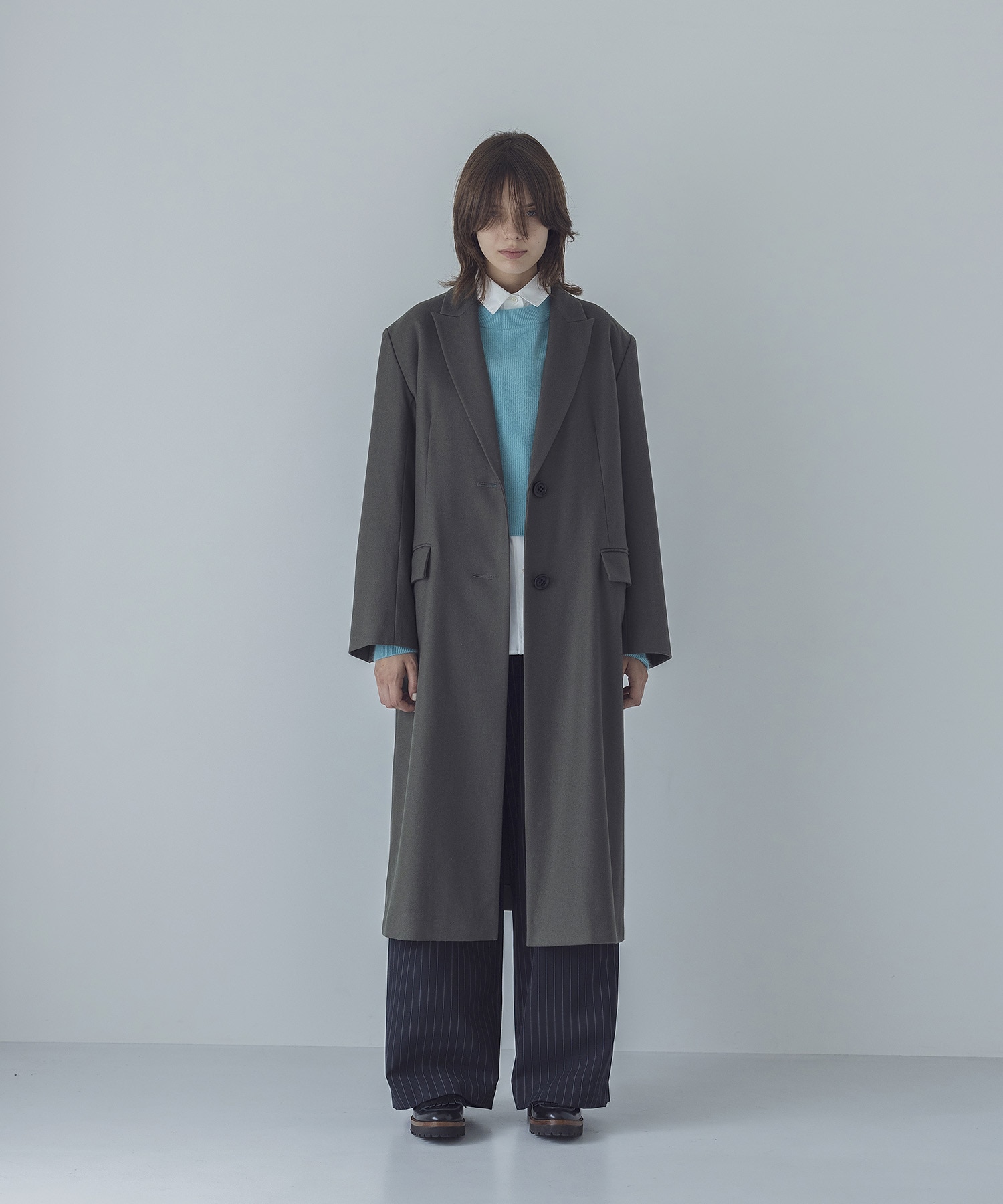 super110wool melton chester coat | AND ON JIONE STORE（アンドオン 