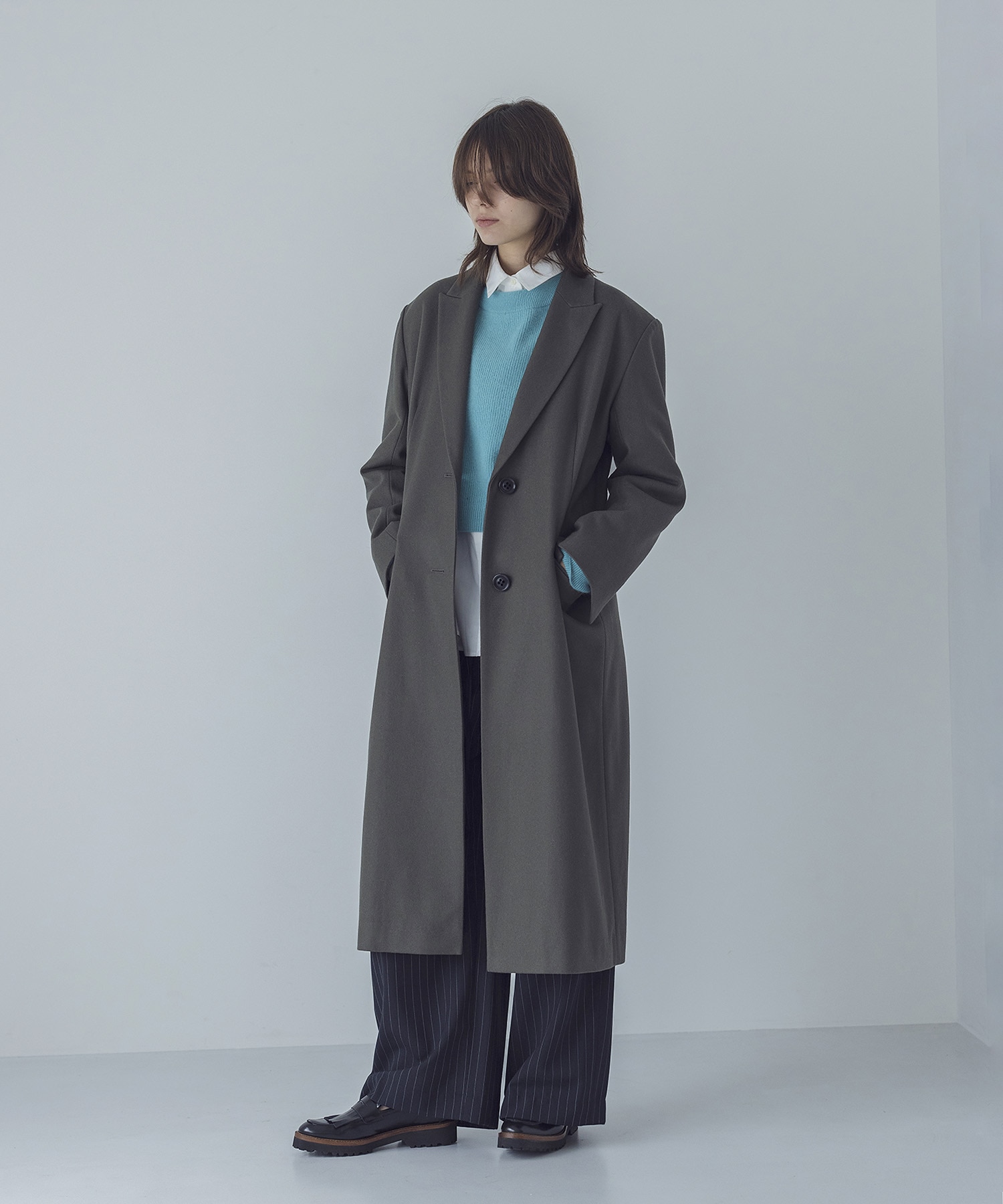 super110wool melton chester coat | AND ON JIONE STORE（アンドオン