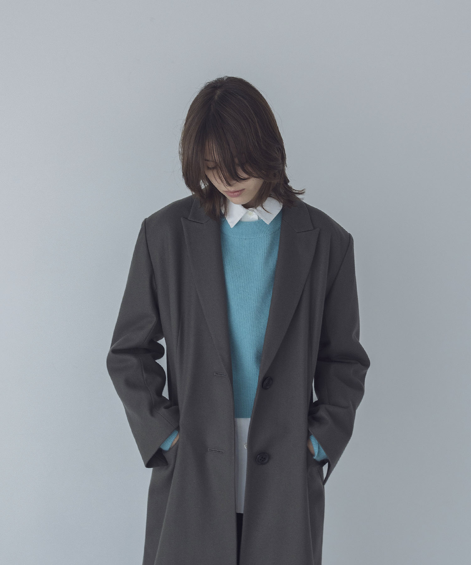 super110wool melton chester coat | AND ON JIONE STORE（アンドオン 