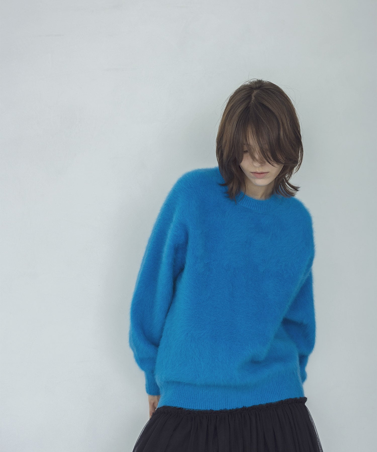 fox cashmere crew neck pullover | AND ON JIONE STORE（アンドオン ...