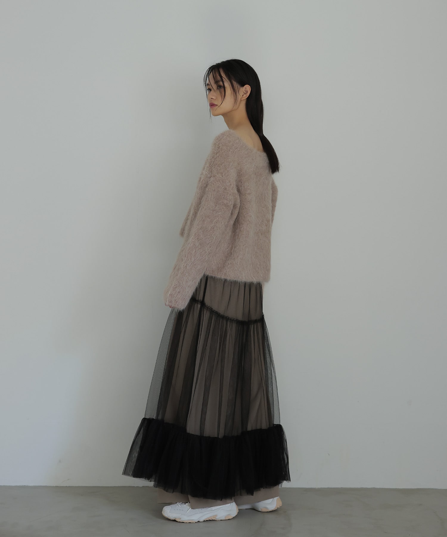 alpaca shaggy v neck pull | AND ON JIONE STORE(アンドオン)ジオン