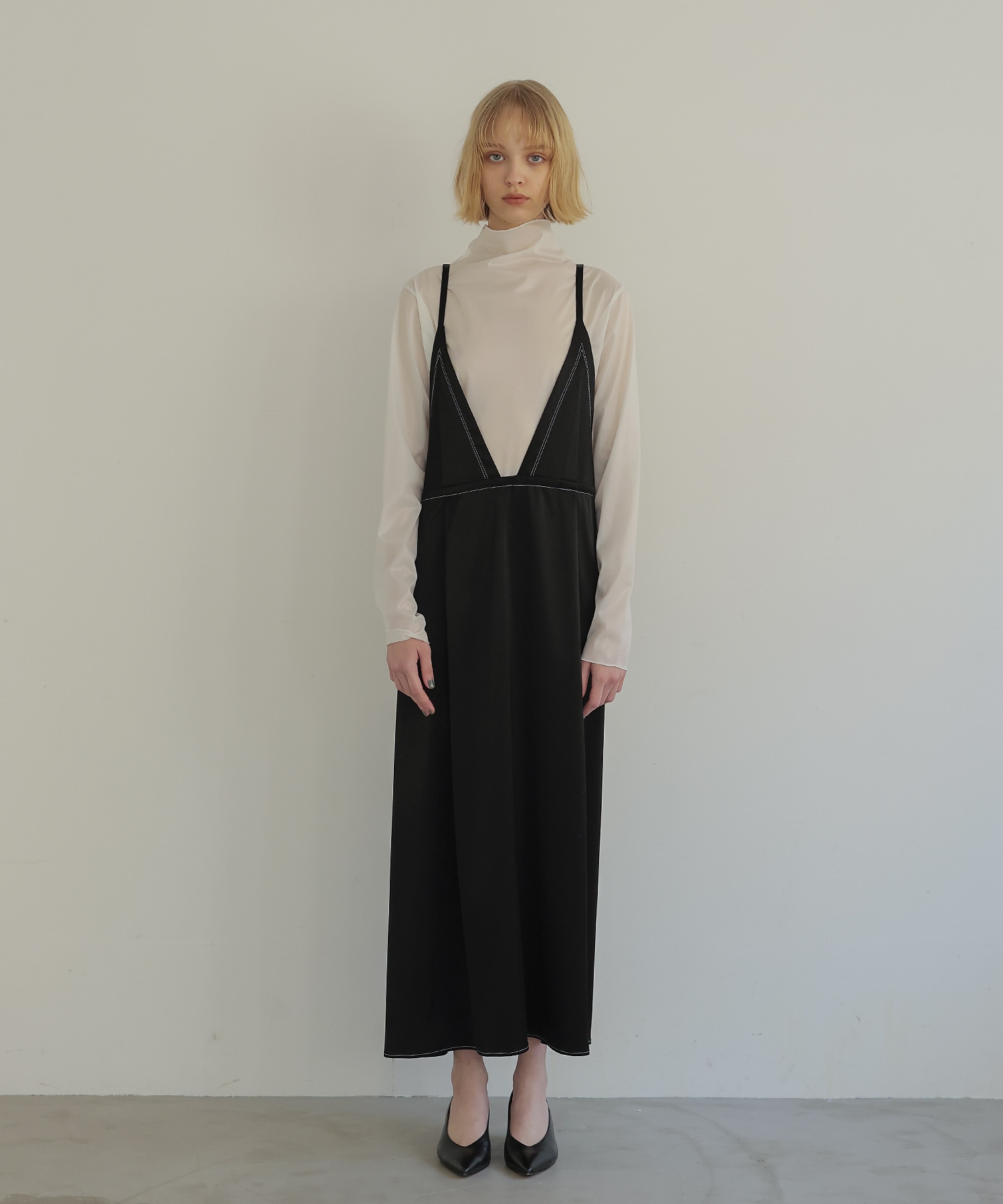 matte satin cami dress