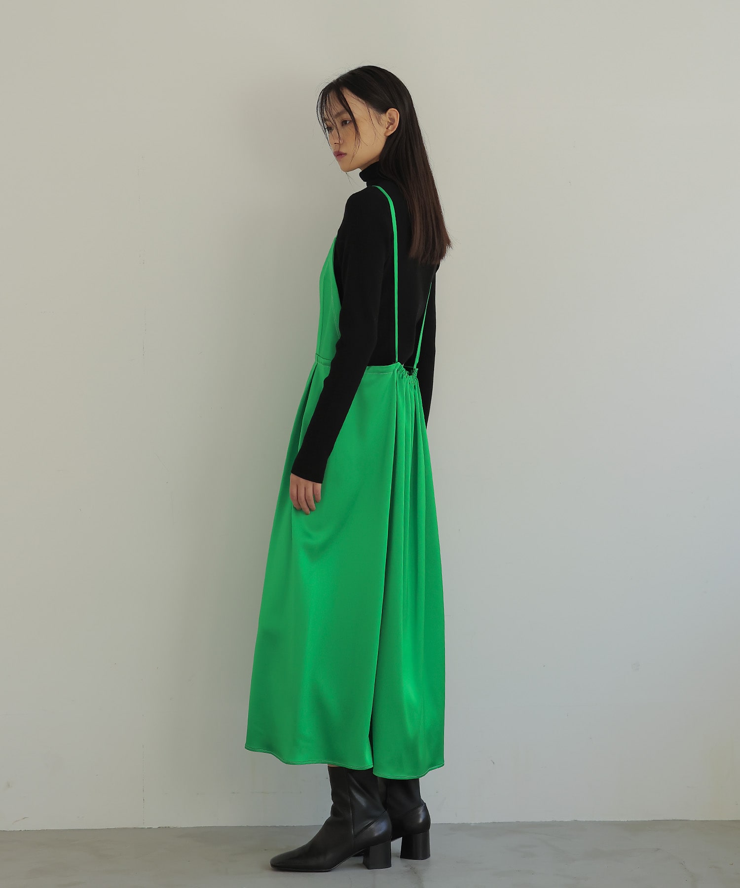 matte satin cami dress