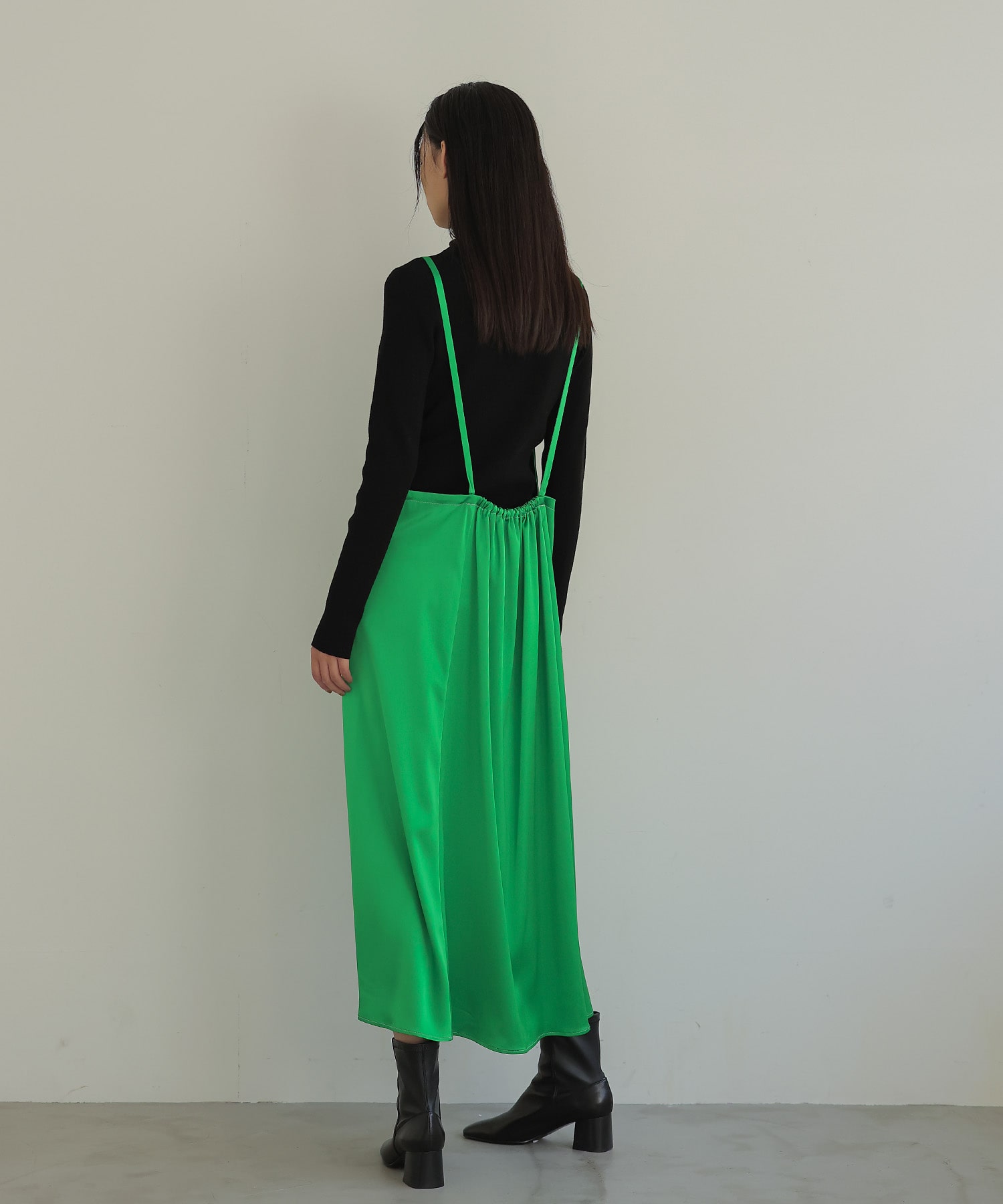 matte satin cami dress