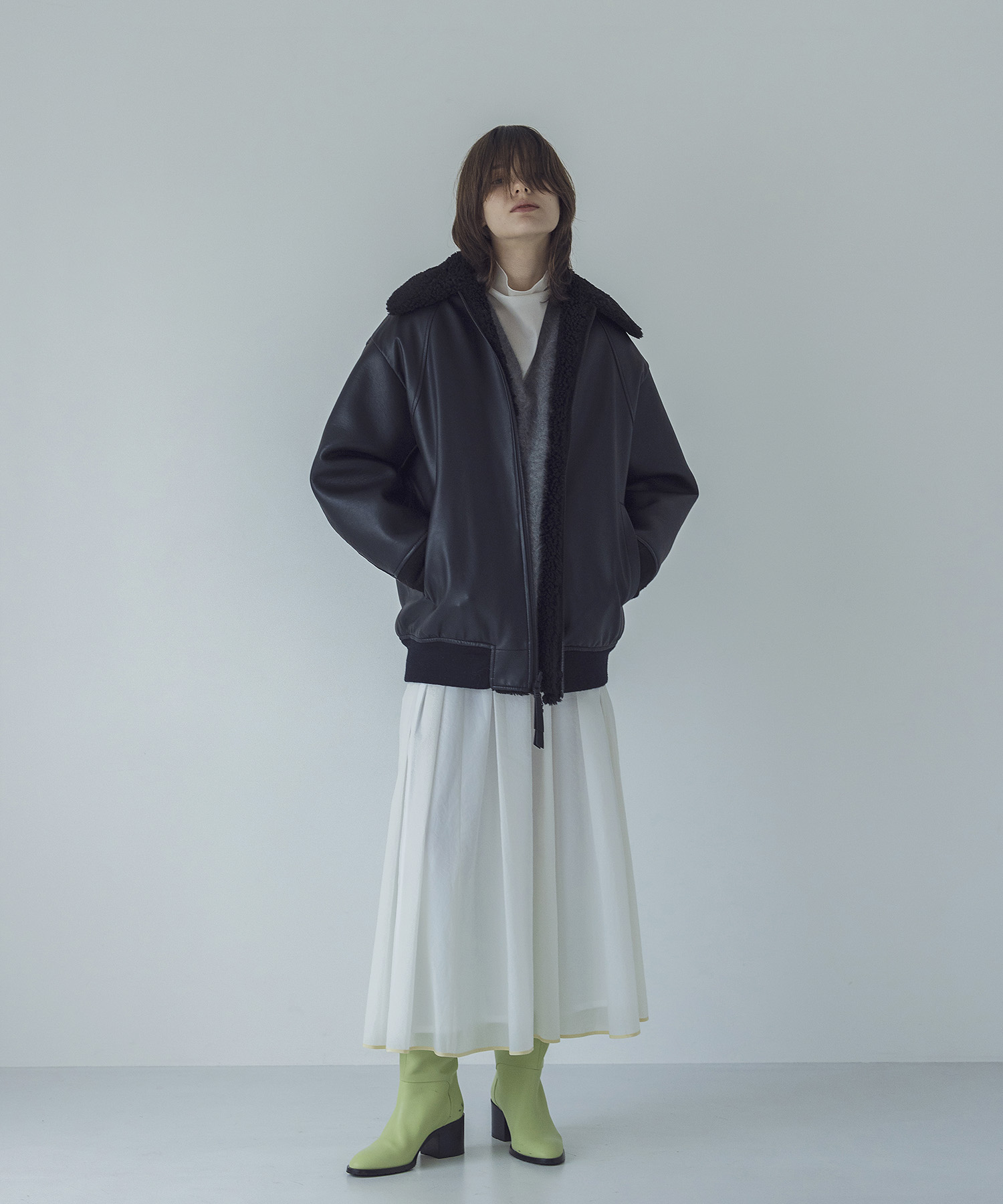 nylon gather piping skirt