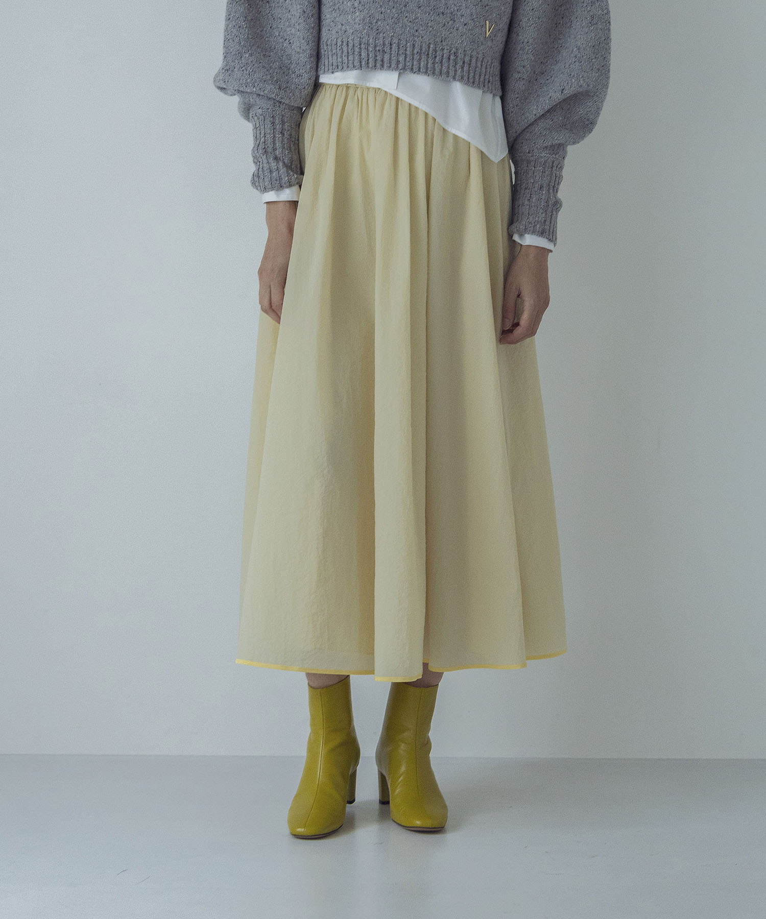nylon gather piping skirt