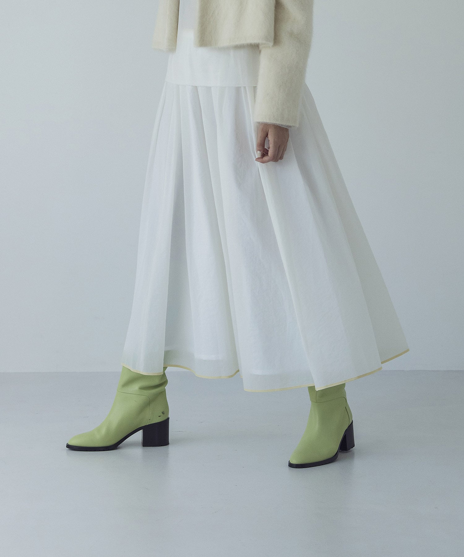 nylon gather piping skirt