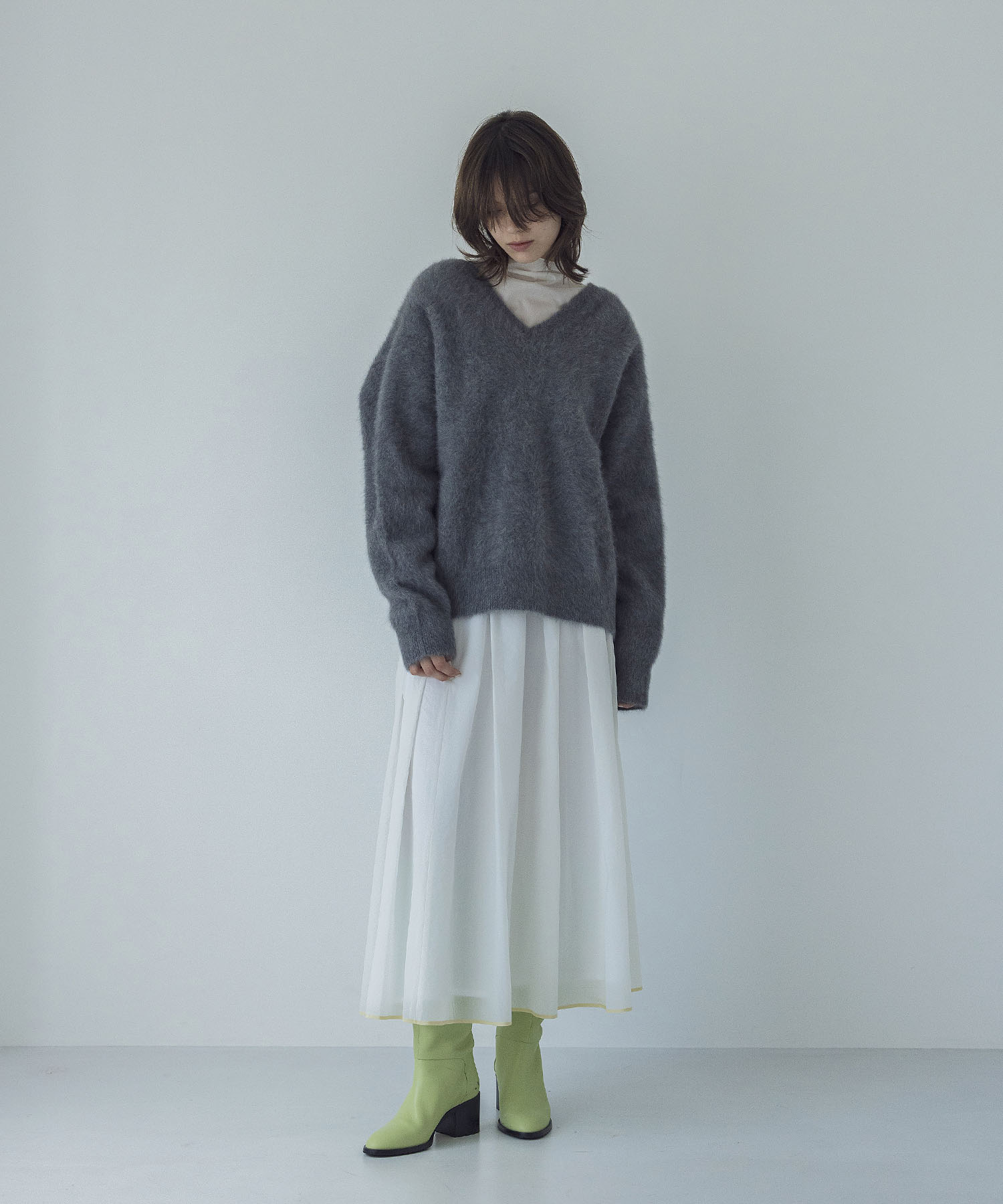 nylon gather piping skirt