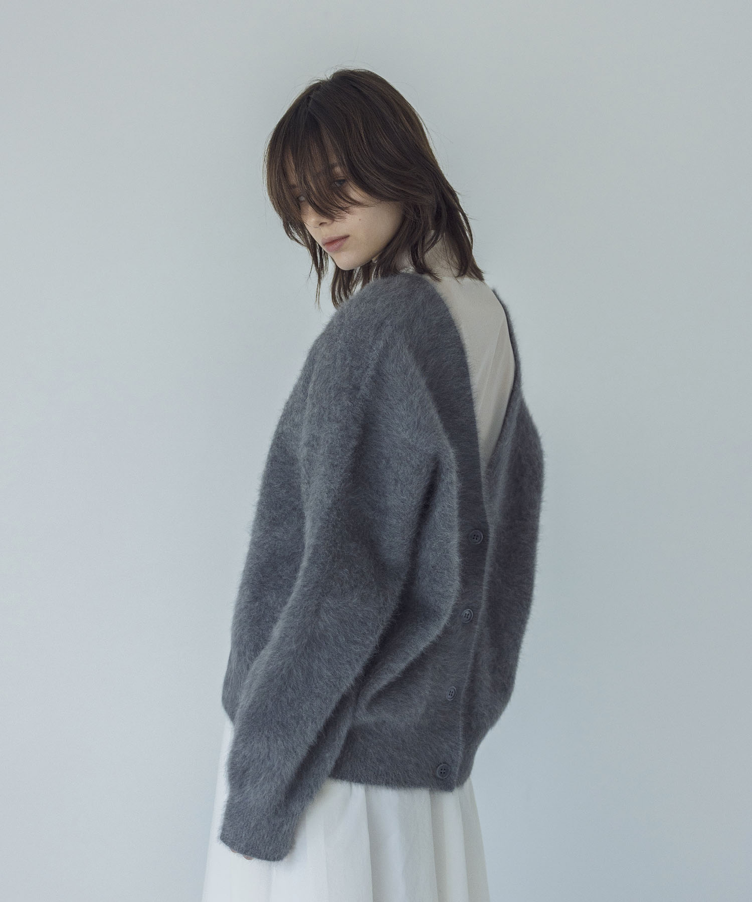 fox cashmere v neck cardigan