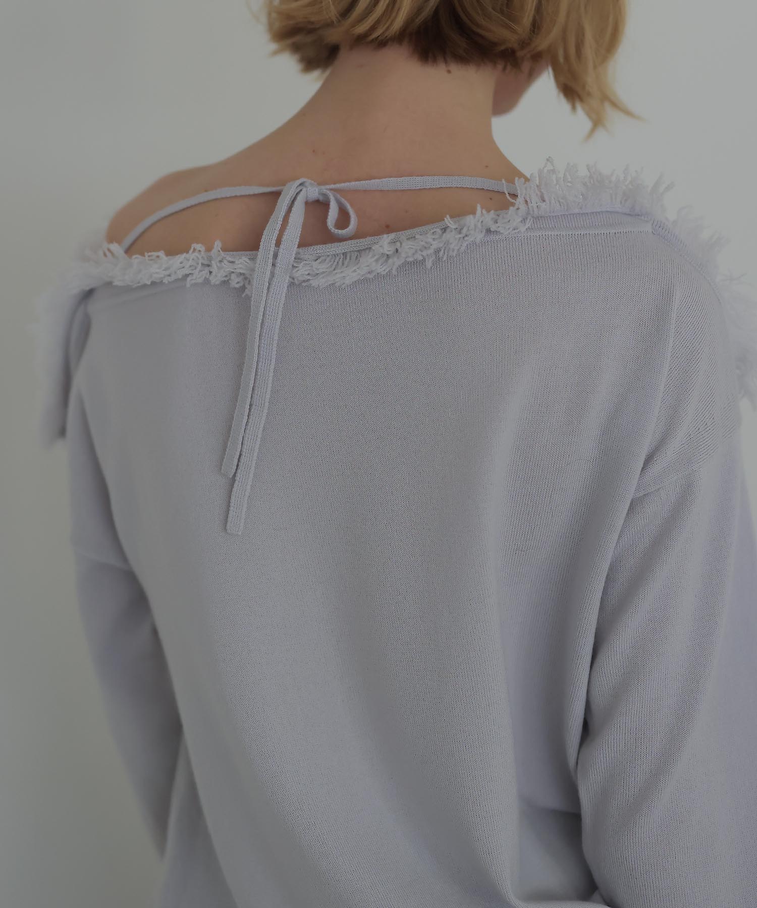 cash feel wool fringe pullover