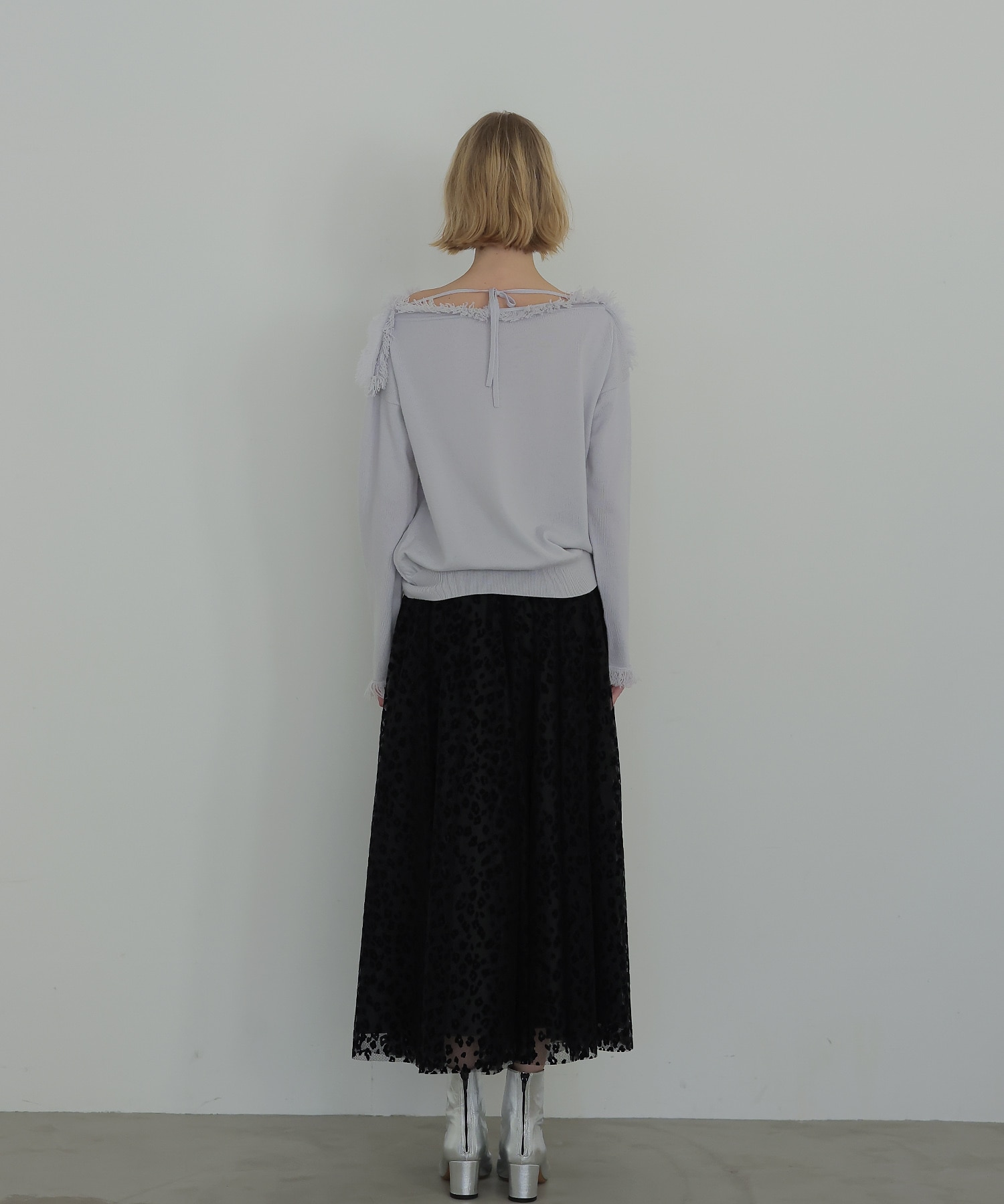 cash feel wool fringe pullover