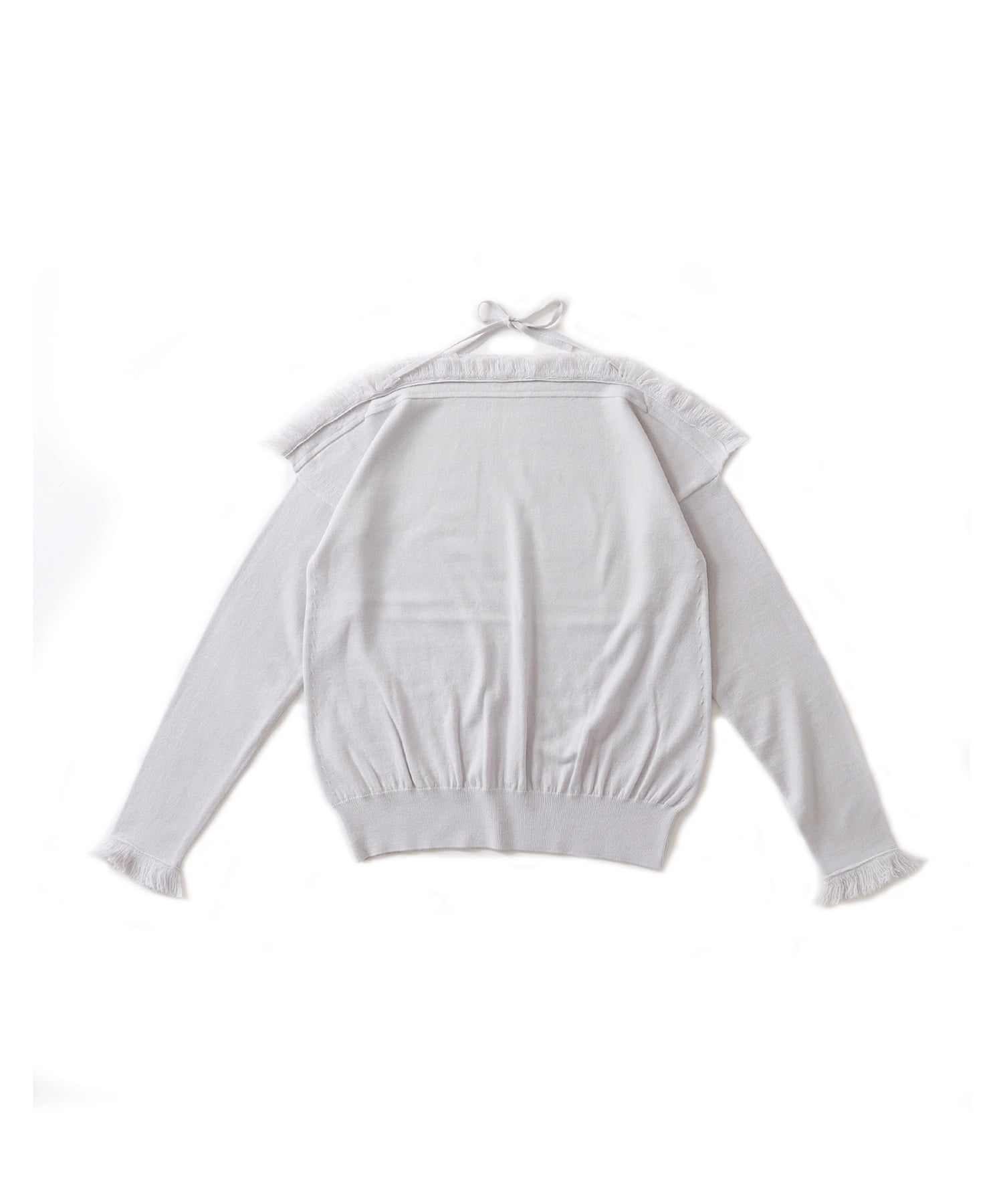 cash feel wool fringe pullover