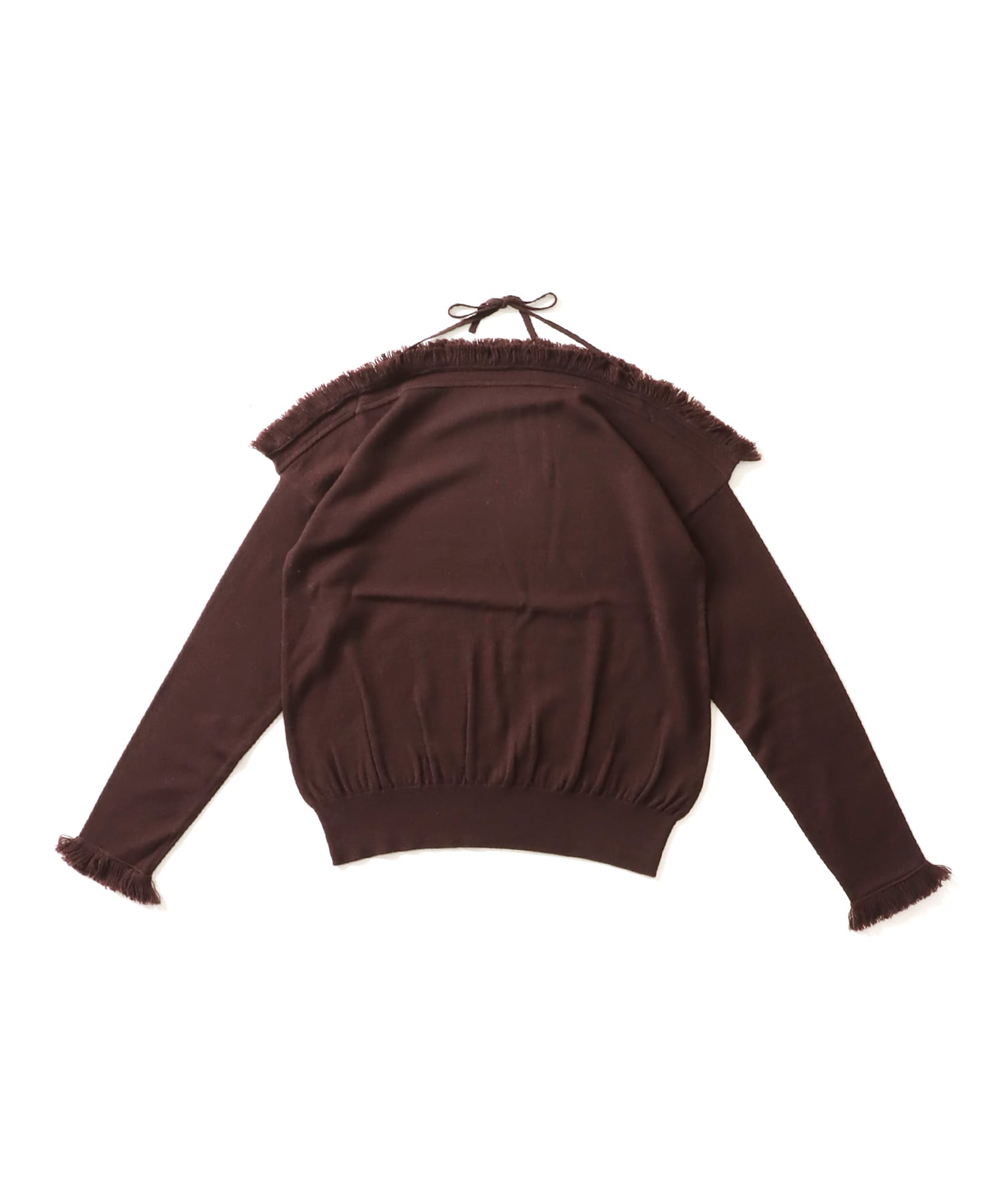 cash feel wool fringe pullover
