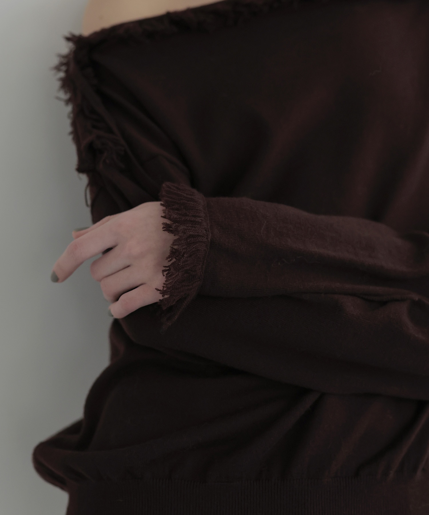 cash feel wool fringe pullover