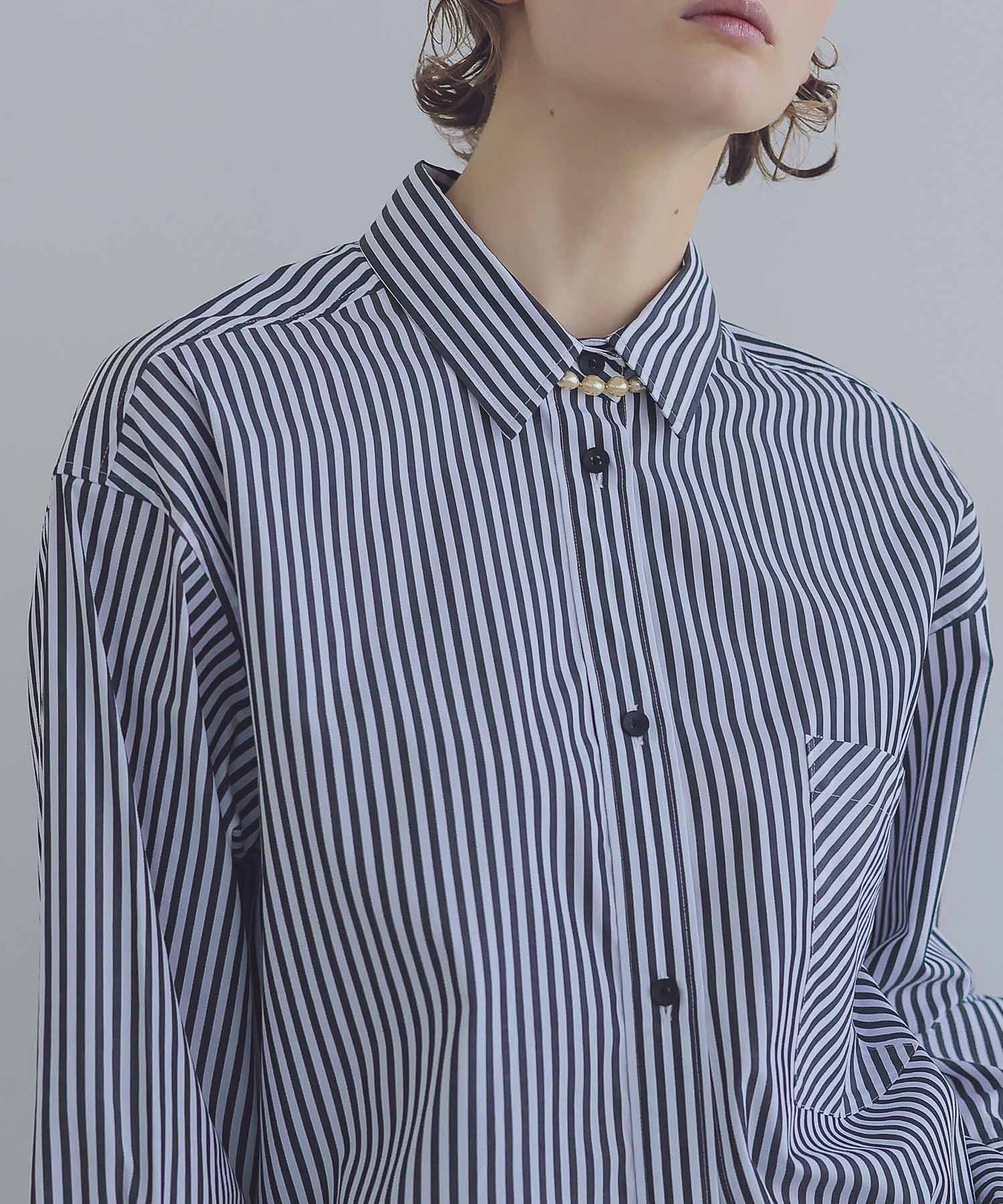 LONDON stripe basic blouse