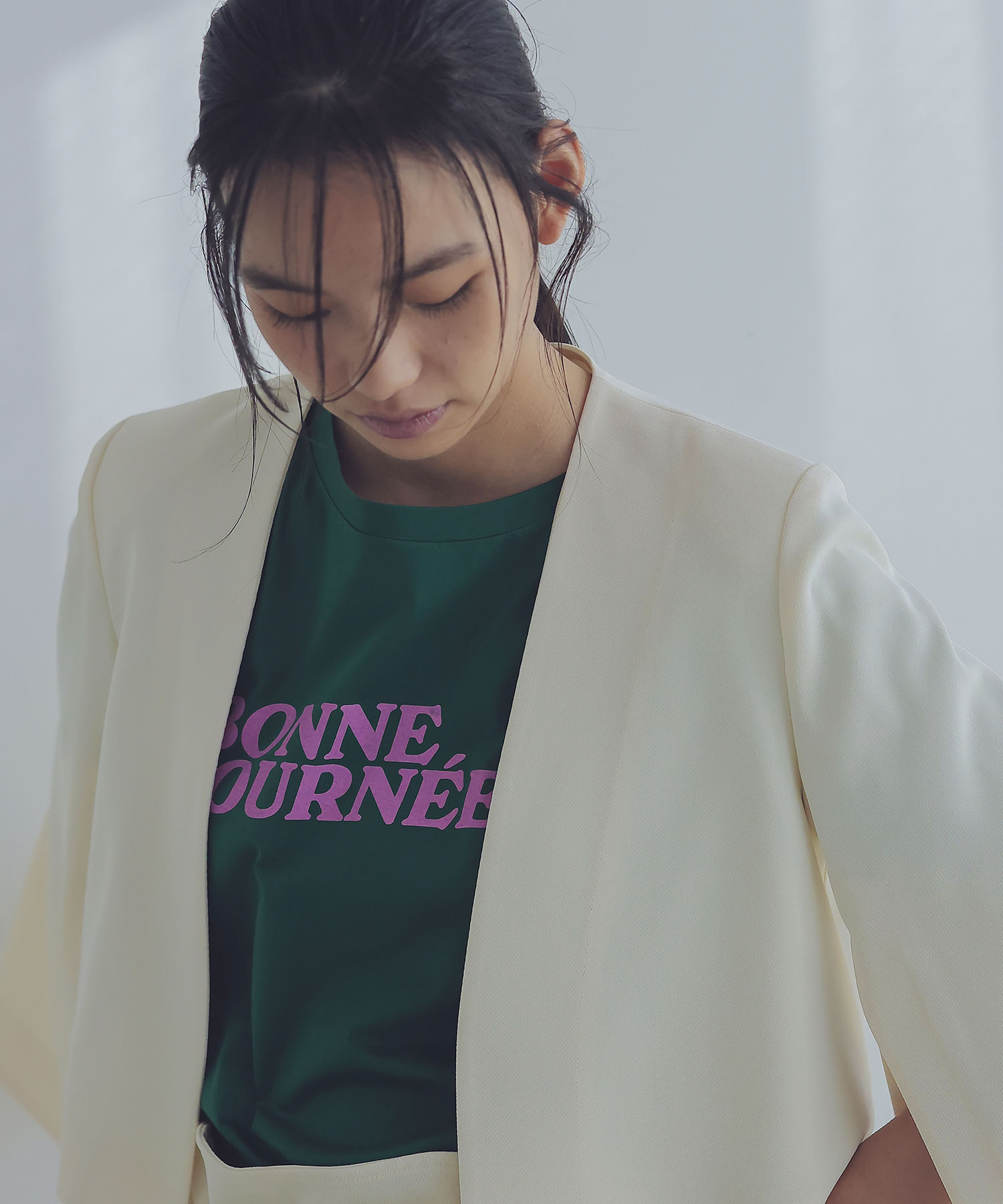 slit sleeve cape jacket | AND ON JIONE STORE（アンドオン