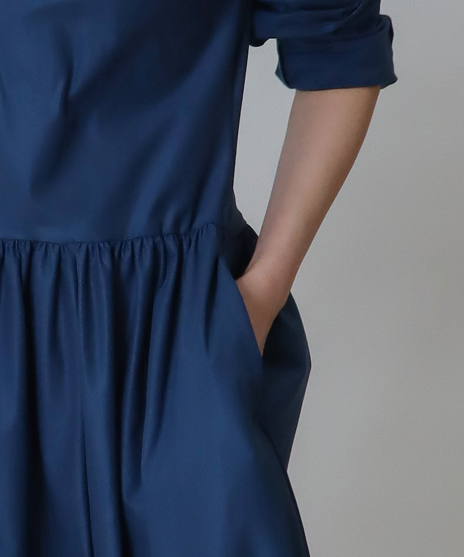 higt collar gathered skirt dress | AND ON JIONE STORE higt collar gathered skirt dress | AND ON JIONE STORE