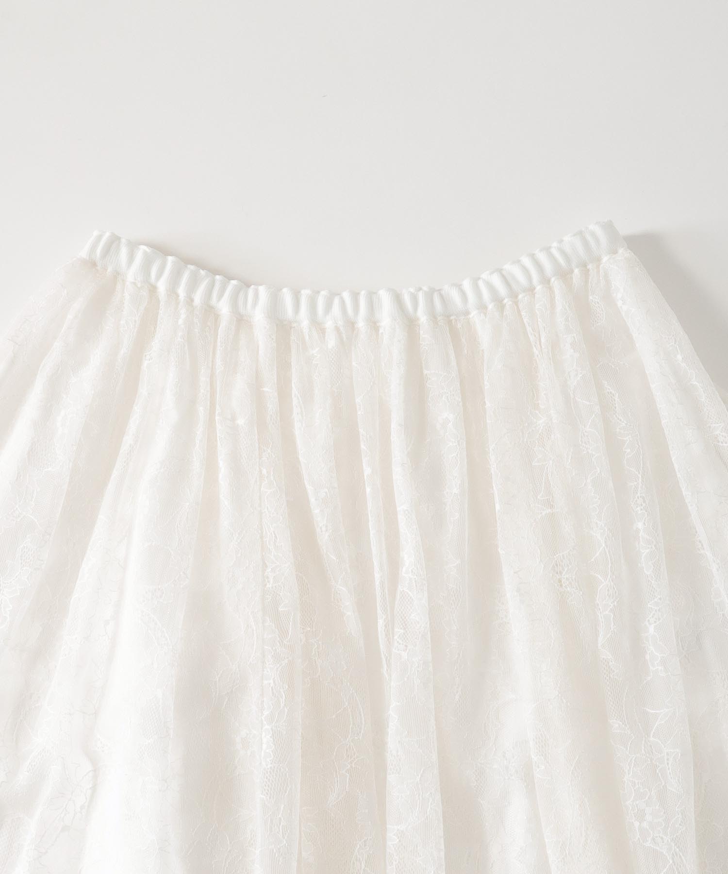 flower raschel lace skirt