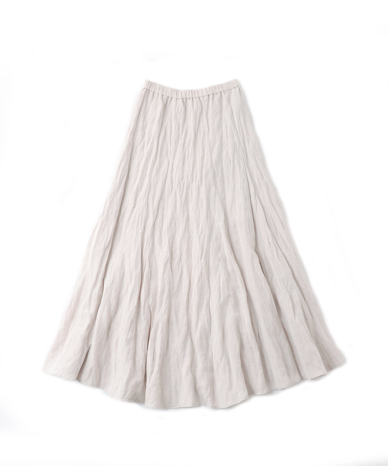 R/L poplin hand wrinkles long skirt