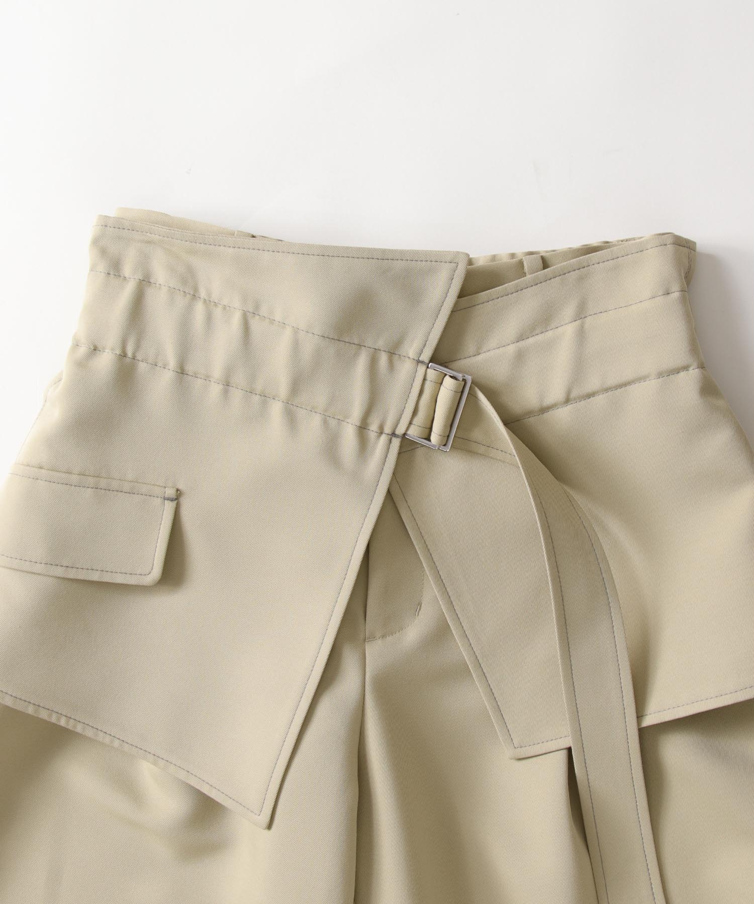 drychino stitch skort belted pants