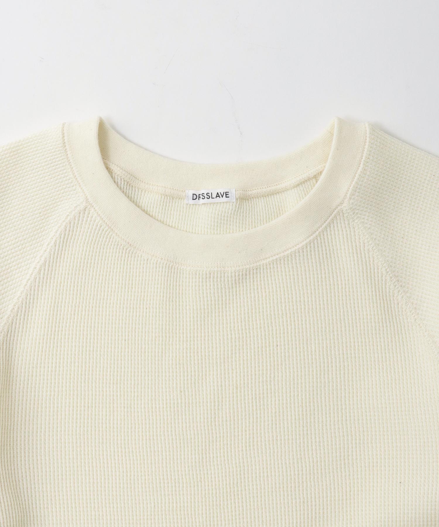 C/W waffle crew neck pull