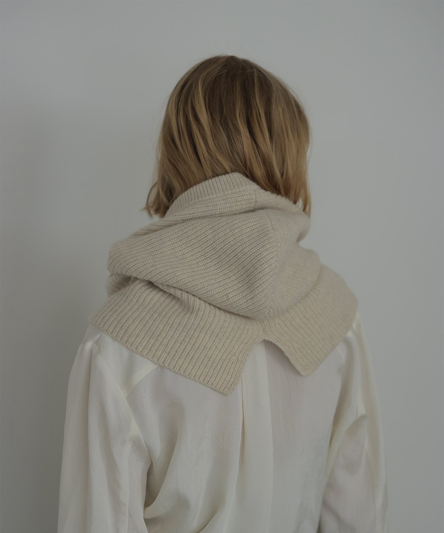 wool cashmere cardigan balaclava