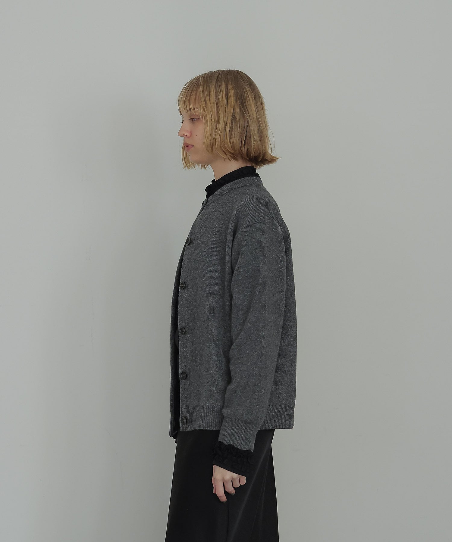 wool cashmere cardigan balaclava