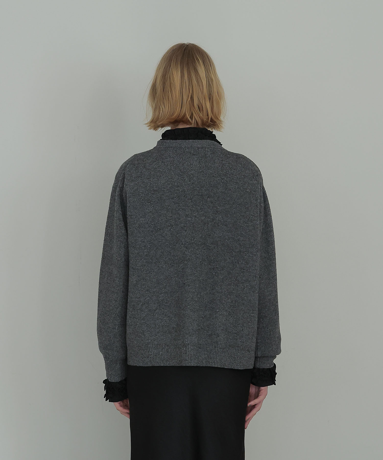 wool cashmere cardigan balaclava