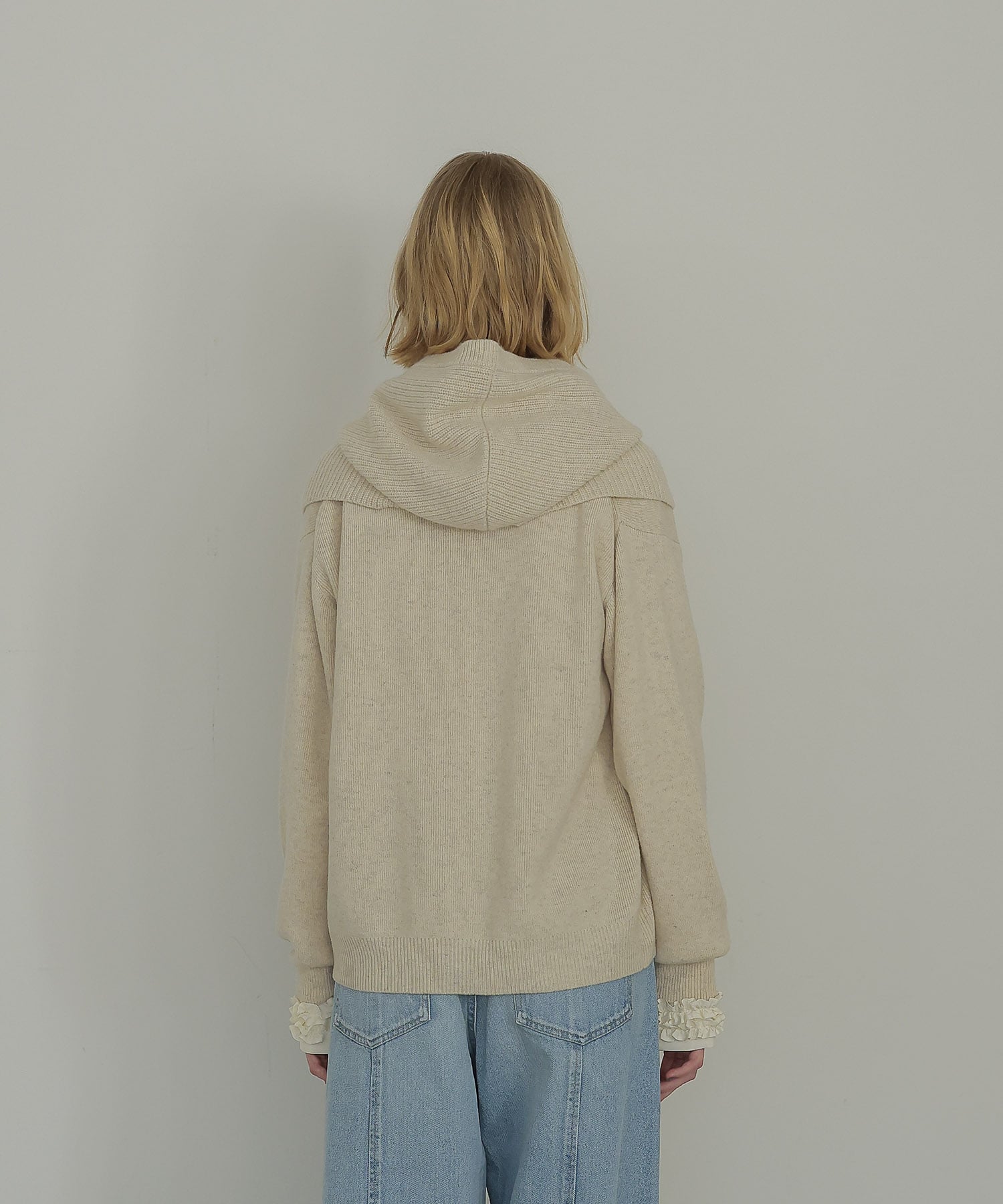 wool cashmere cardigan balaclava