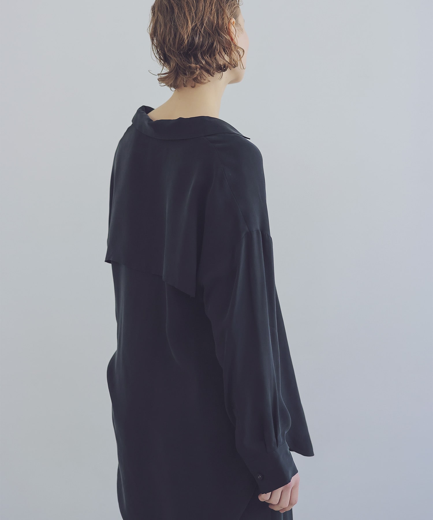 fiible twill open collar shirt