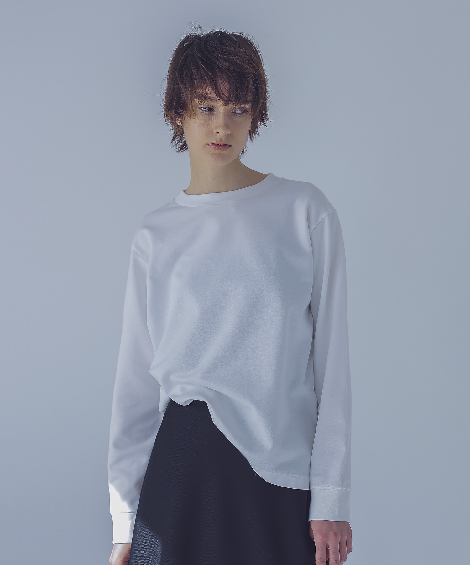 dry mock crew neck long sleeve tee