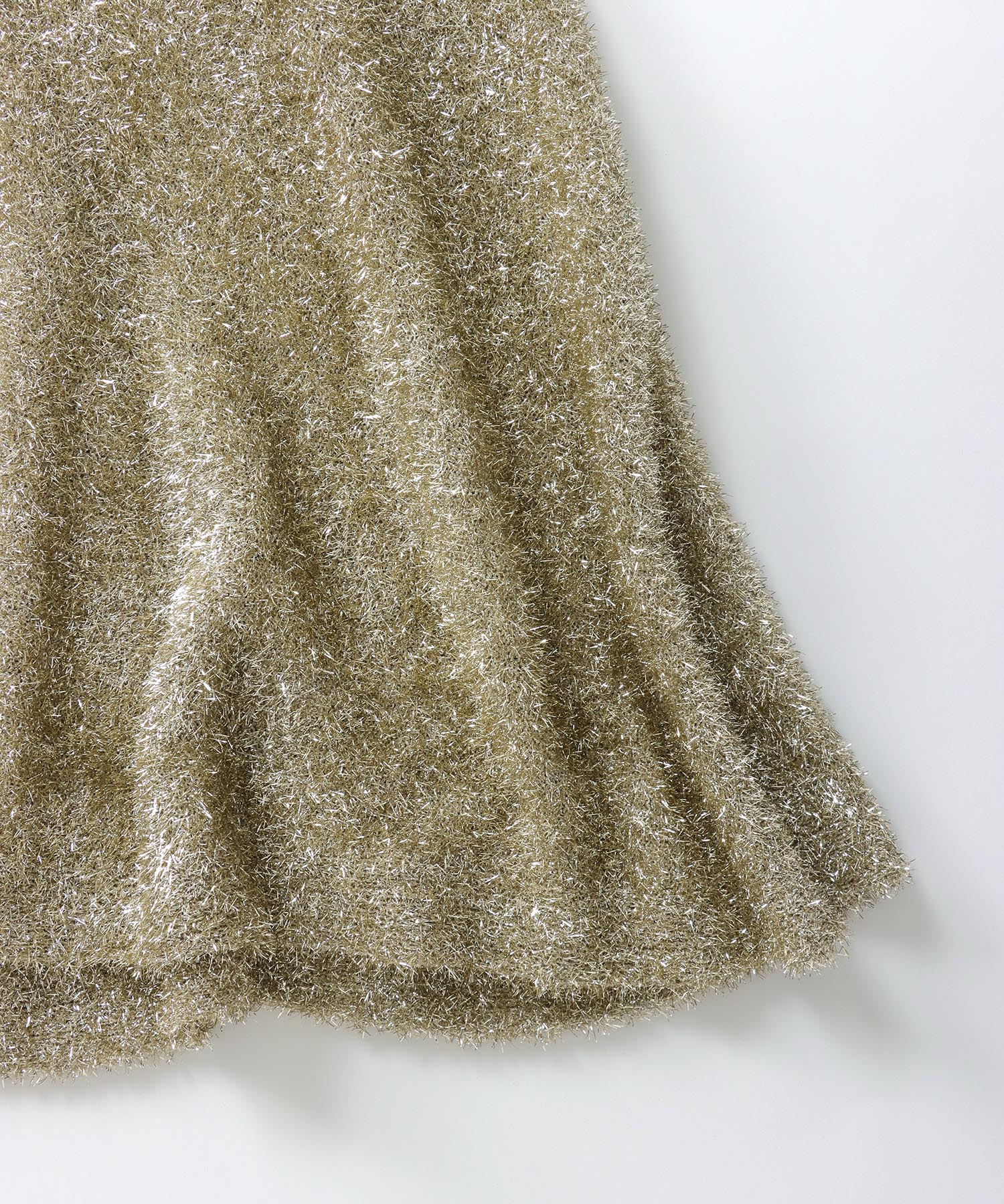 mat polyester × glass yarn switching dress