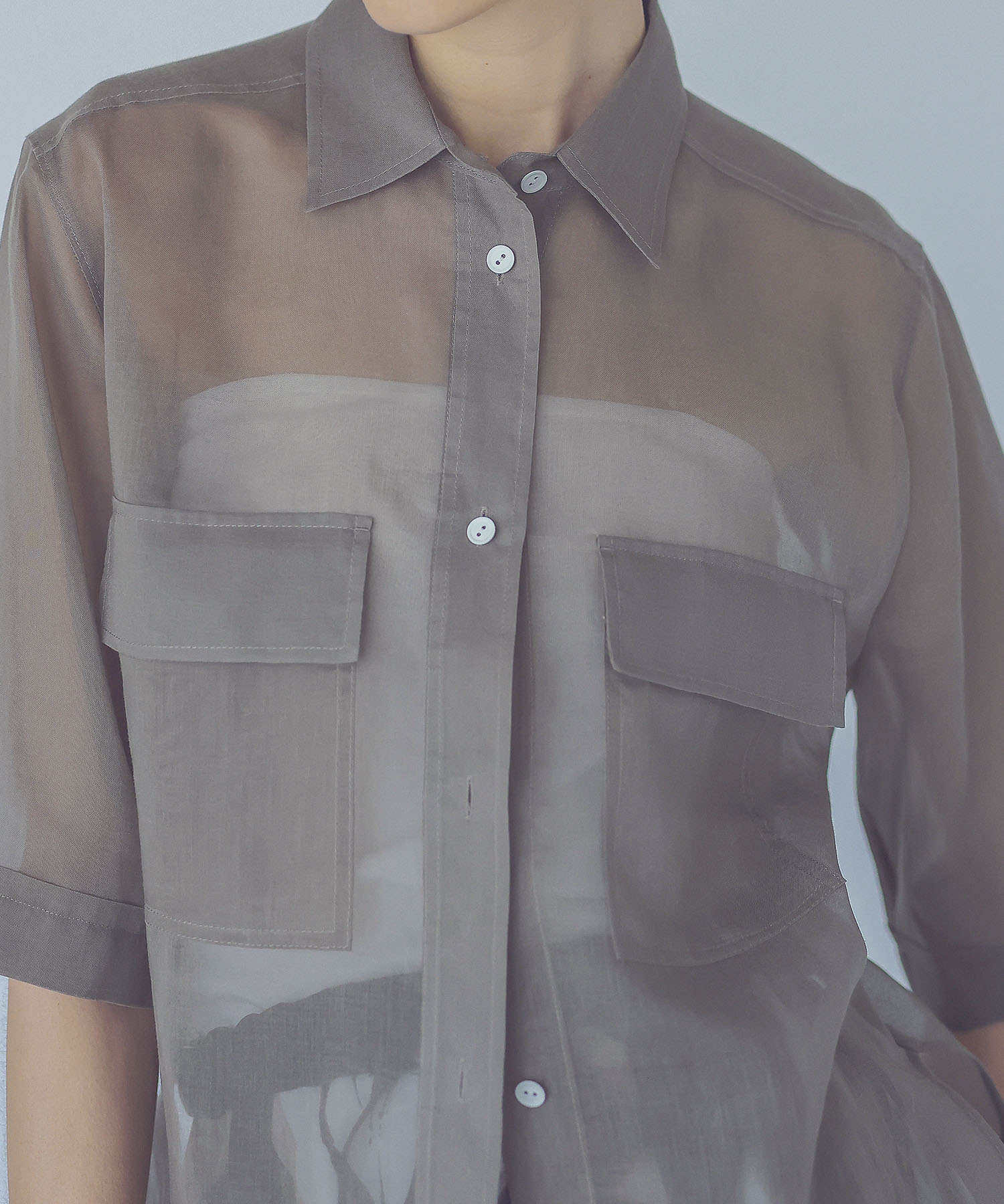 soft organdy half sleeve shirt