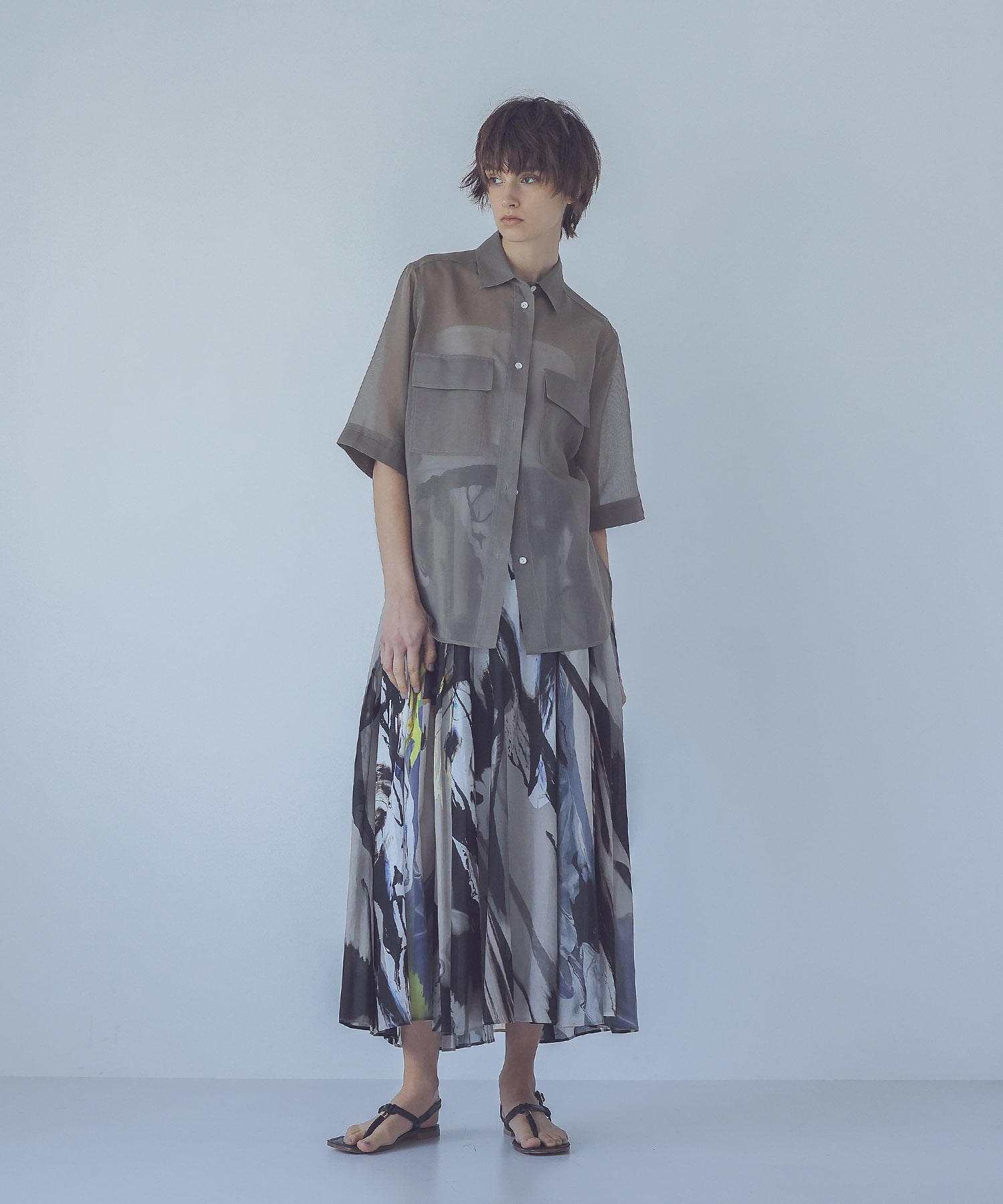 soft organdy half sleeve shirt