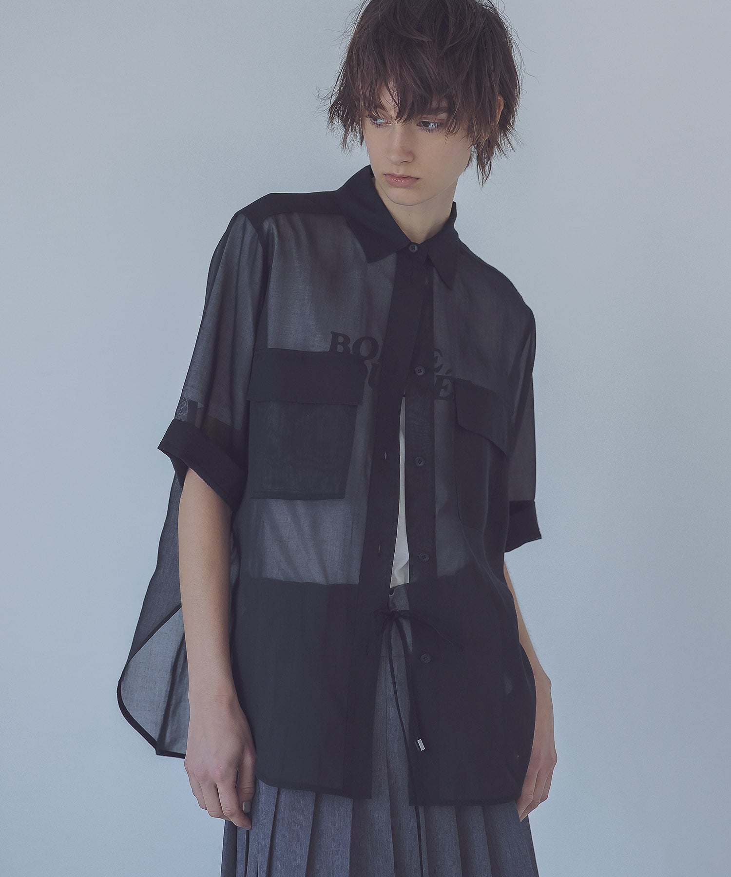 soft organdy half sleeve shirt