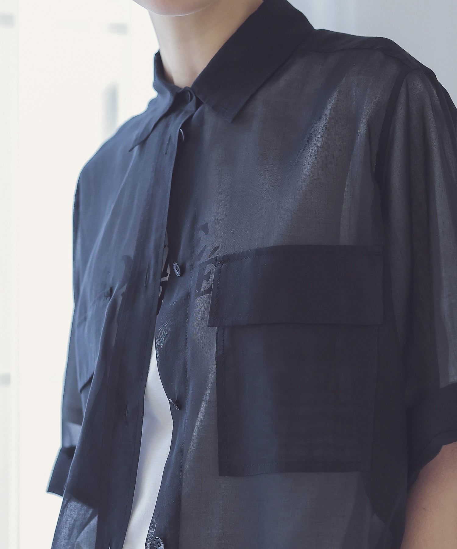 soft organdy half sleeve shirt