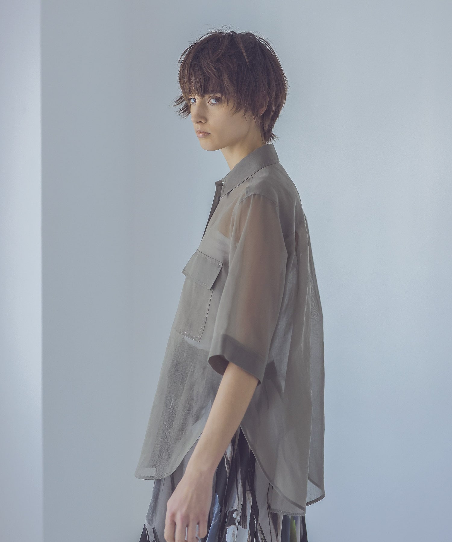 soft organdy half sleeve shirt