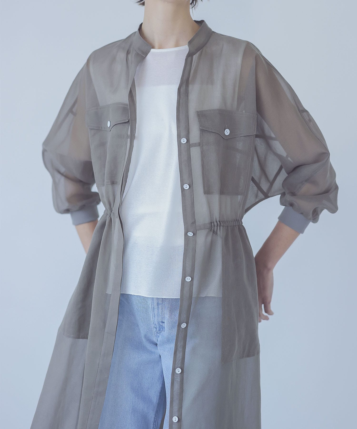 soft organdy dolman sleeve shirt dress