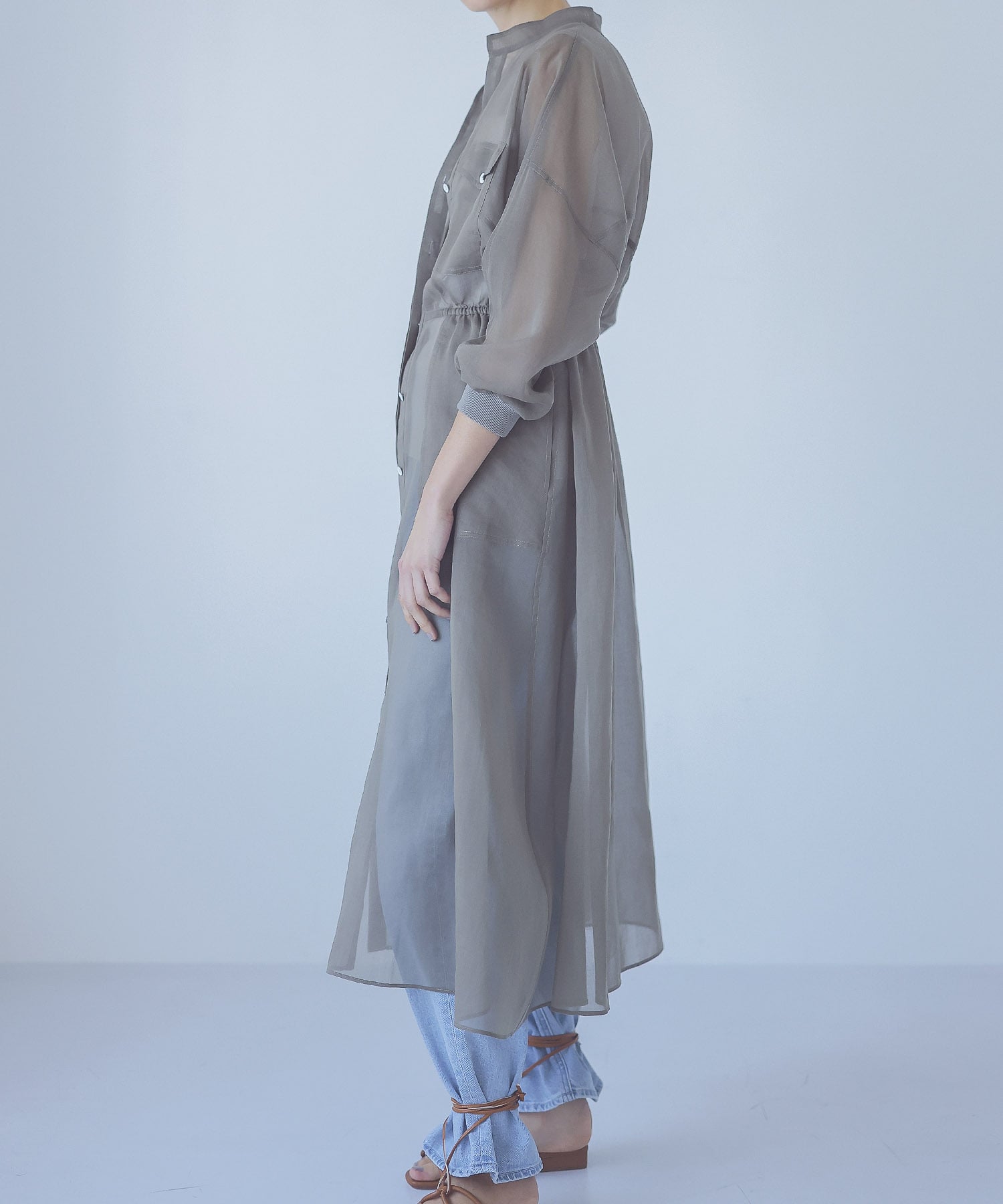 soft organdy dolman sleeve shirt dress